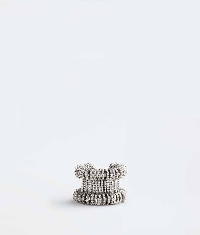 Bottega Veneta o1n1vont0425 Size: 13 / Staple Ring in Silver Size ONE SIZE - 2 Thumbnail