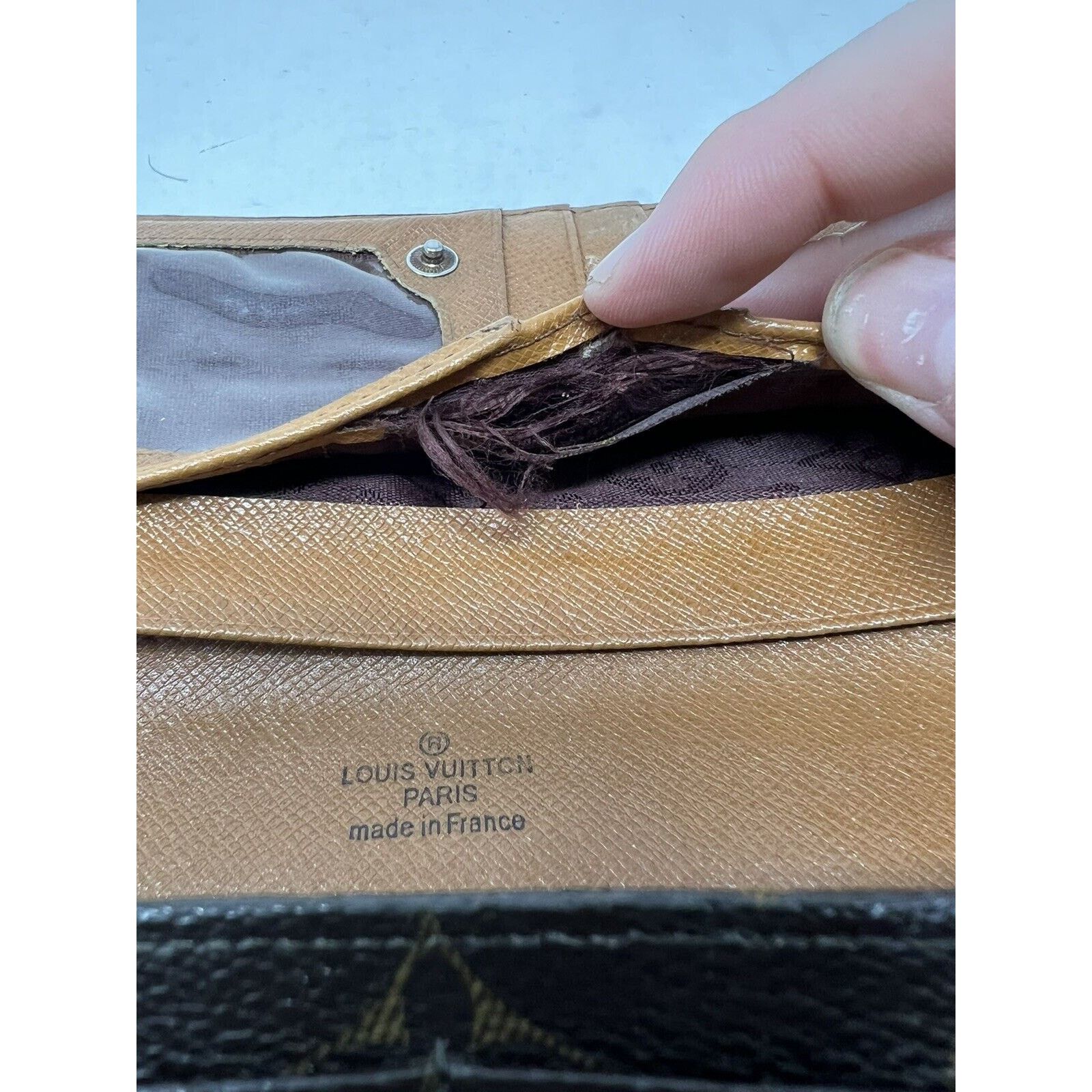 Louis Vuitton LOUIS VUITTON Vintage Monogram Wallet Envelope Size ONE SIZE - 9 Thumbnail