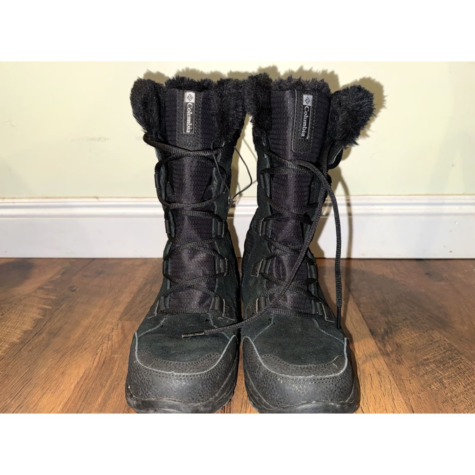 Vintage Columbia Women's Ice Maiden II Waterproof Winter Snow Boots Lace Up Black 9.5 Adult Womens Winter Boots Size US 8 / IT 38 - 2 Thumbnail