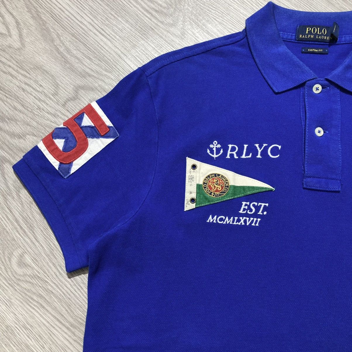 Polo Ralph Lauren Vintage Polo Ralph Lauren RLYC Polo T-shirt Royal Blue Size US M / EU 48-50 / 2 - 6 Thumbnail