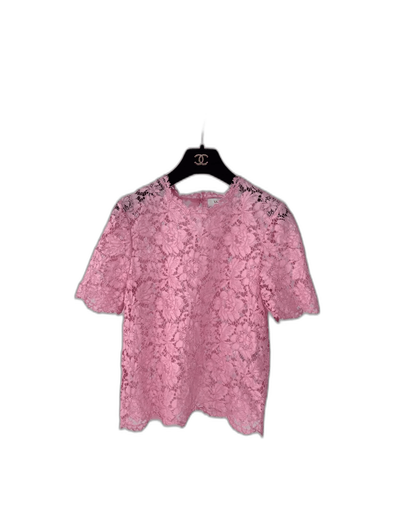 Valentino Valentino Lace Short Sleeve Top Size S / US 4 / IT 40 - 1 Thumbnail