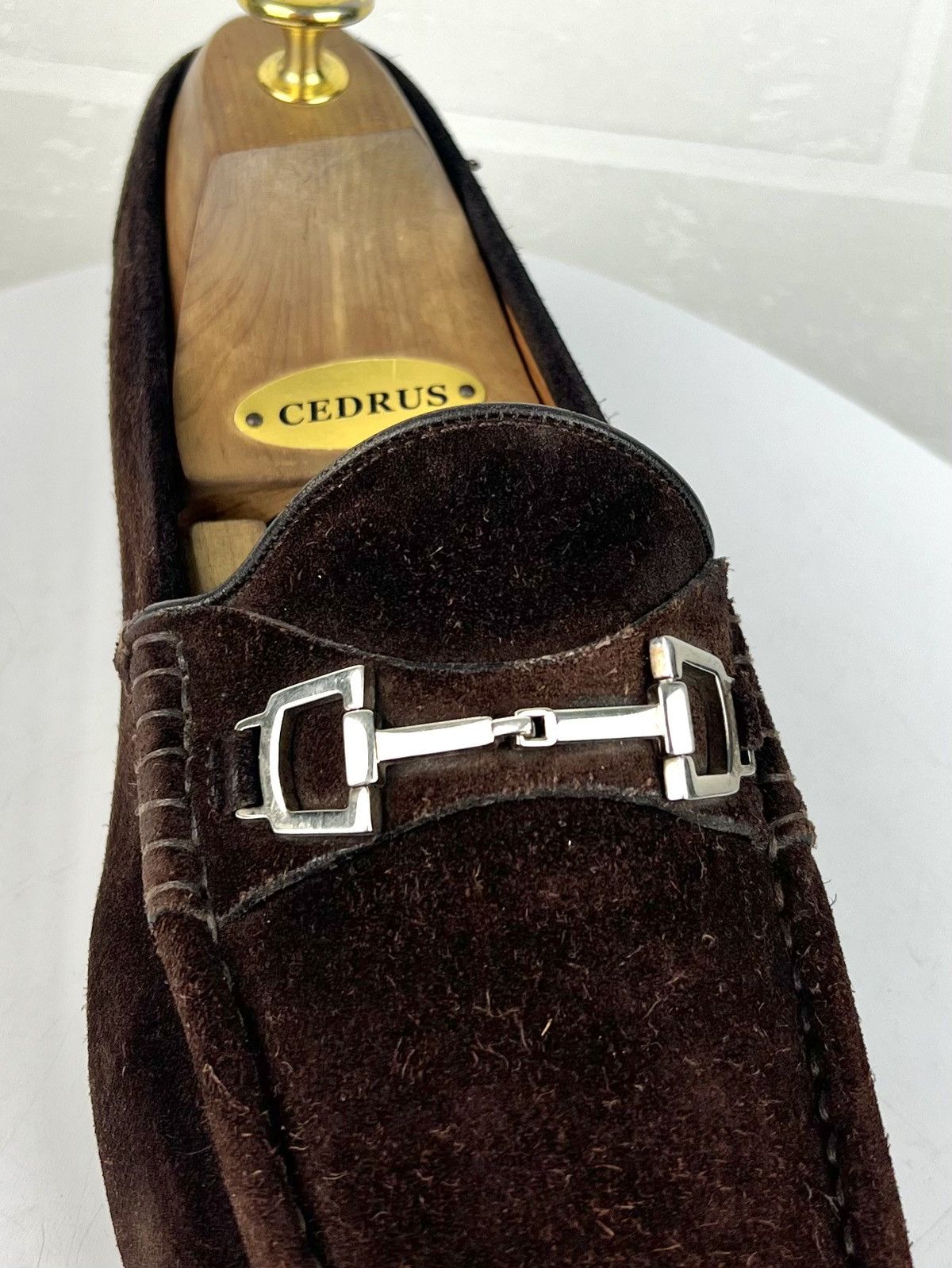 Gucci GUCCI Loafers Suede Shoes HORSEBIT Buckle GG Brown Men's Size US 9 / EU 42 - 5 Thumbnail
