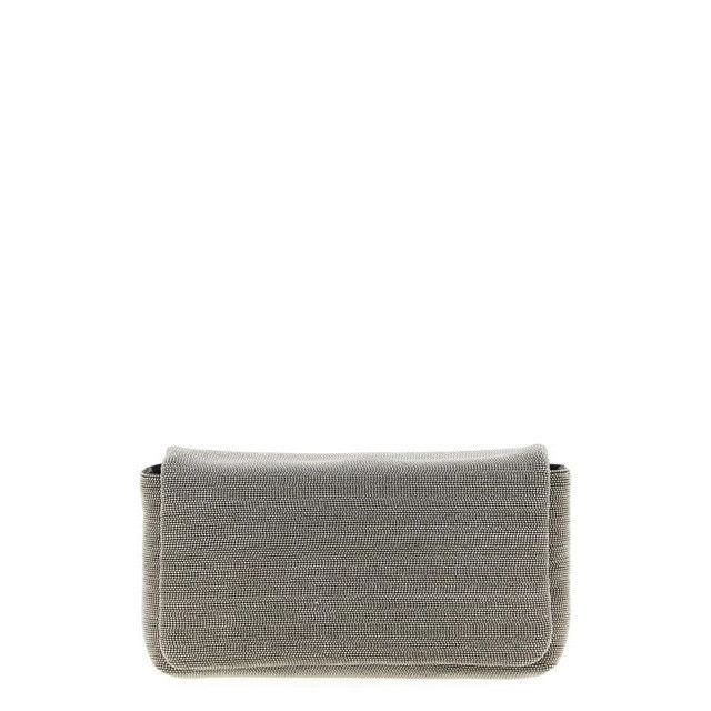 Brunello Cucinelli BRUNELLO CUCINELLI $6200 Lignite Gray Grained Leather Precio Size ONE SIZE - 1 Thumbnail
