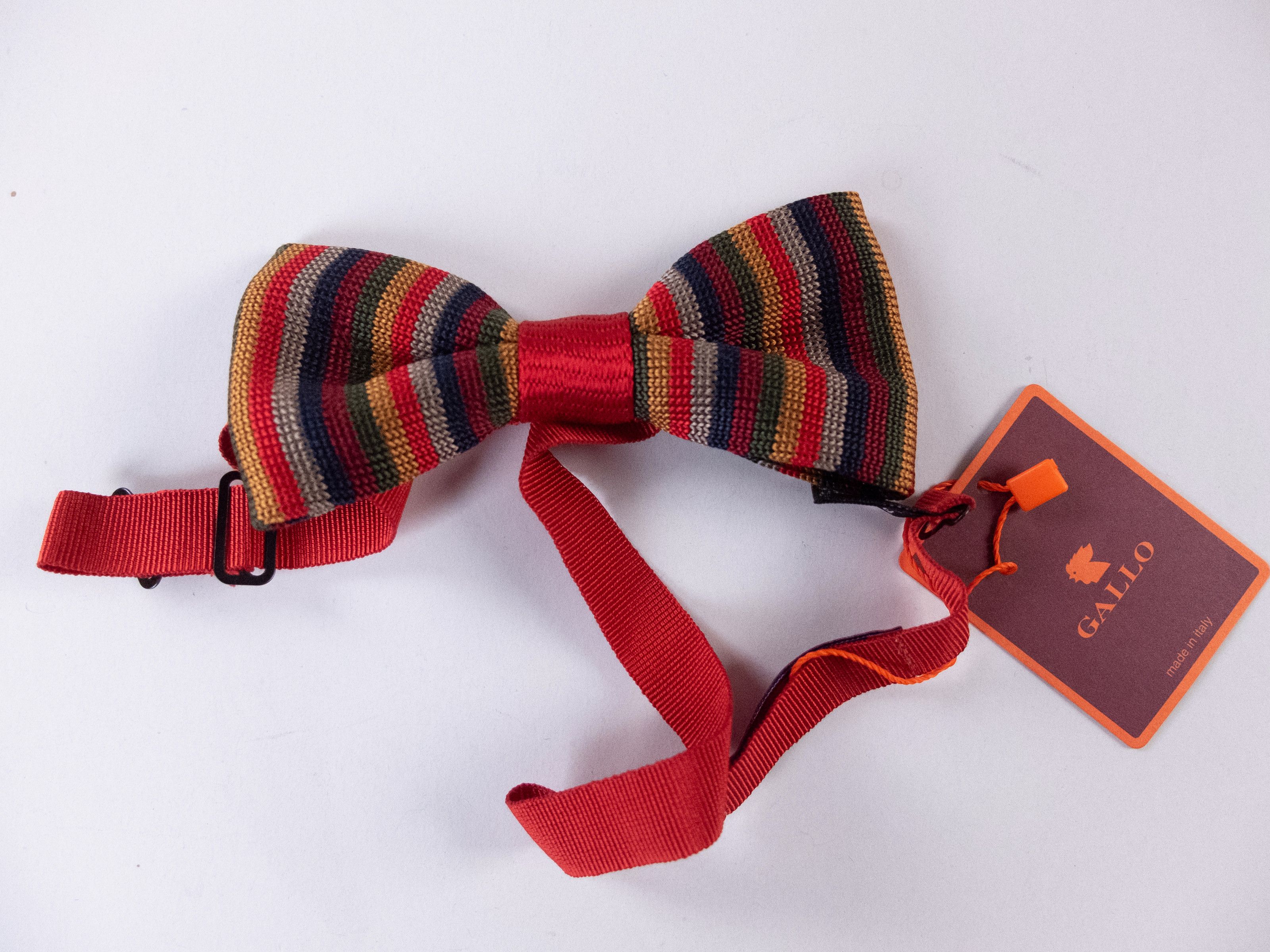Other 2 x GALLO navy polka dots & colorful stripe silk bow ties Size ONE SIZE - 2 Thumbnail