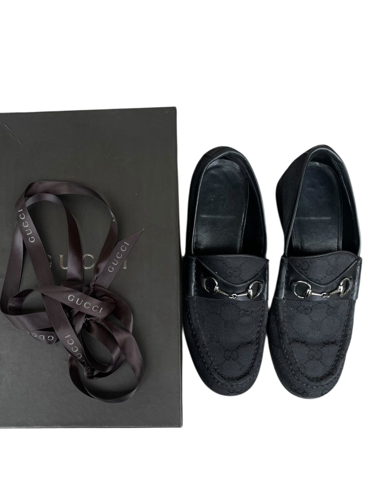 Gucci × Tom Ford Gucci monogram black loafers Size US 6 / IT 36 - 3 Thumbnail