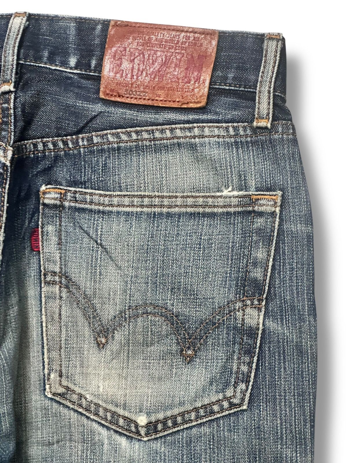 Edwin EDWIN 503 ZZ Vintage Distressed Japan Straight Jeans & Faded Size US 30 / EU 46 - 8 Thumbnail
