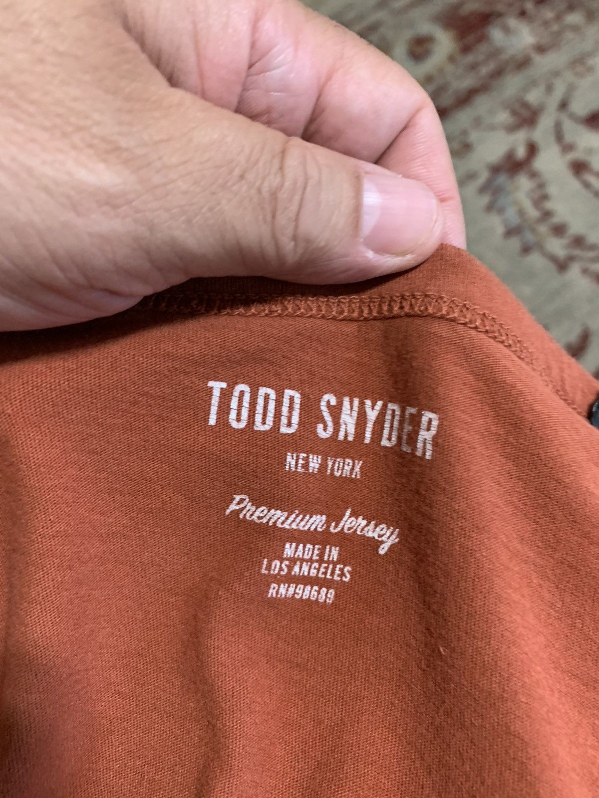 Todd Snyder Premium Jersey LS Henley Size US L / EU 52-54 / 3 - 8 Thumbnail