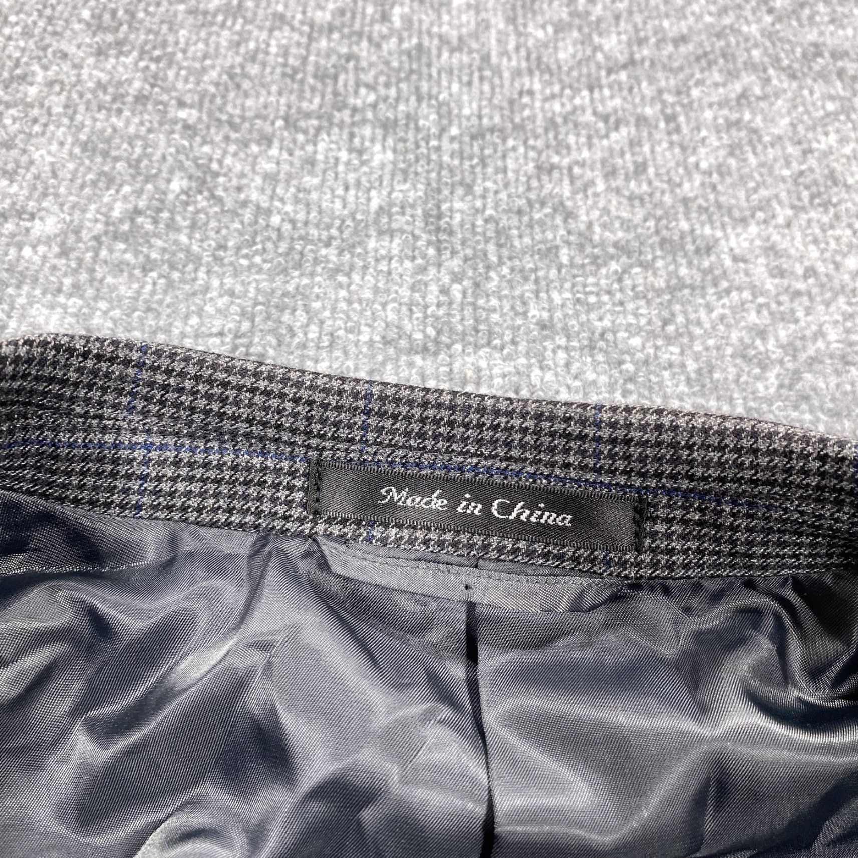 Chaps Chaps Blazer Mens 40R Gray Check Stretch Sport Coat Two Button Lined Jacket Size 40R - 3 Thumbnail