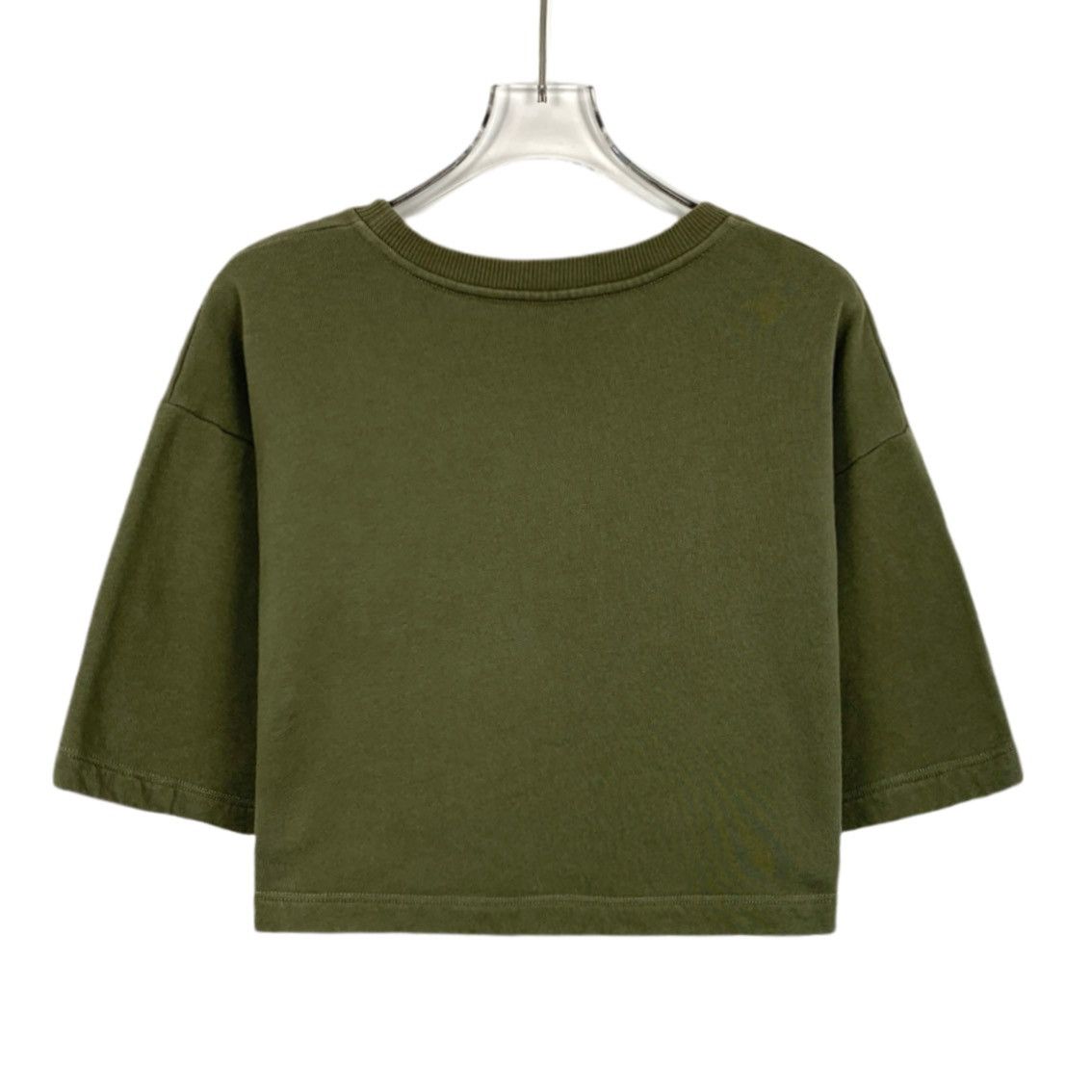 Celine Celine Army Green Letter Print Short Sleeve T-shirt K26WX Size XS / US 0-2 / IT 36-38 - 2 Thumbnail