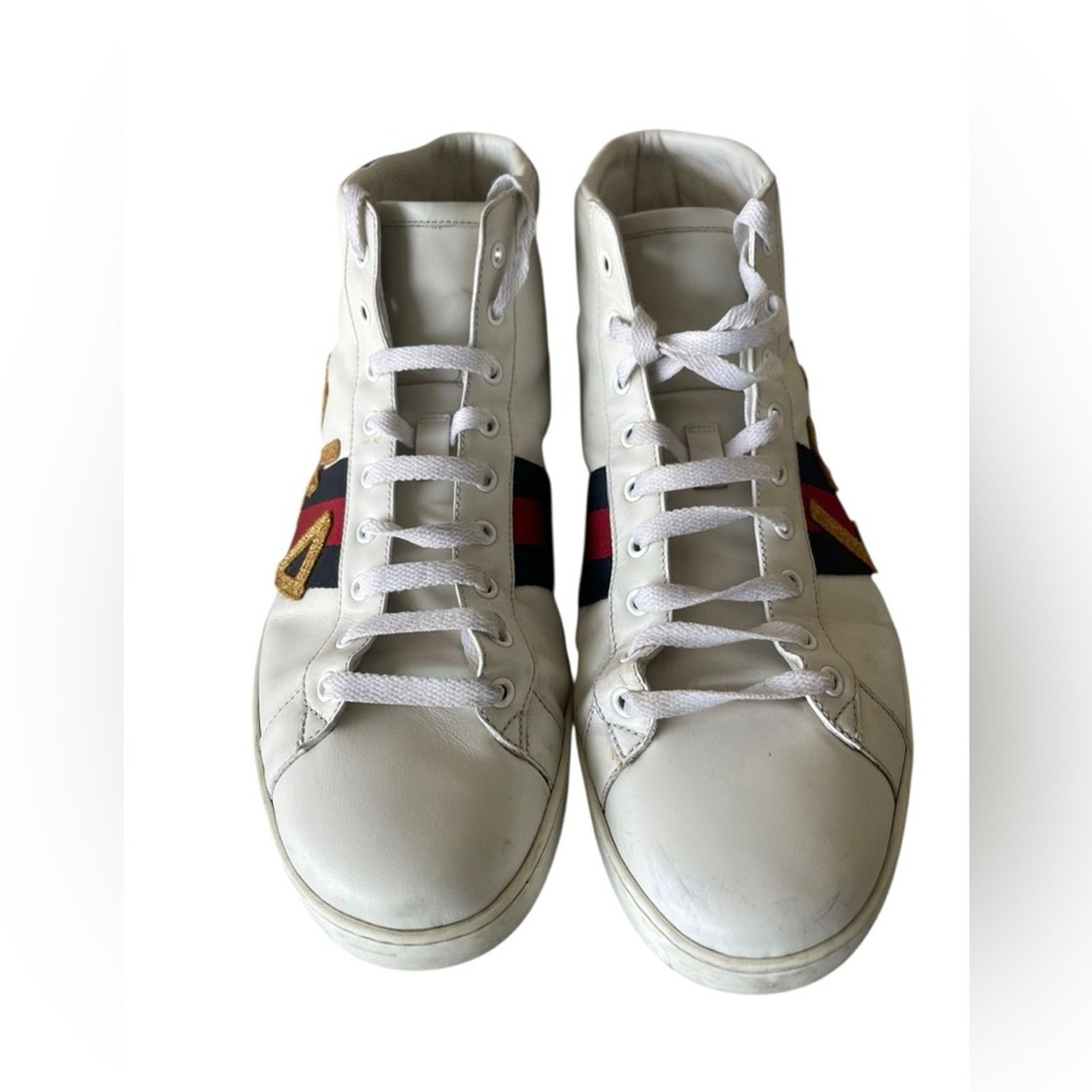 Gucci GUCCI 497101 Men's White Loved Ace High Top Sneaker 13 Size US 13 / EU 46 - 4 Thumbnail