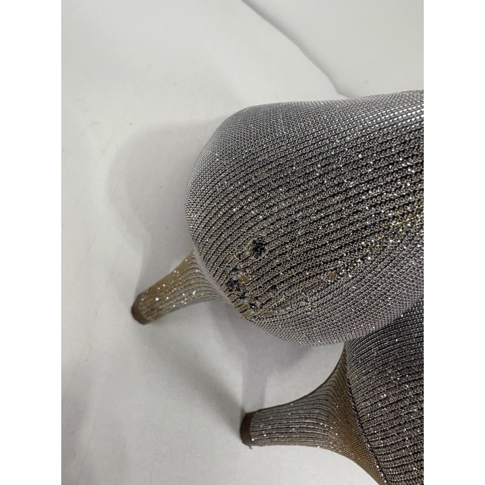 Vintage VINTAGE Kelly & Katie Women's Open Toe Heels Size 9.5 Silver Gold Stiletto Dress Shoe Size US 9.5 / IT 39.5 - 5 Thumbnail