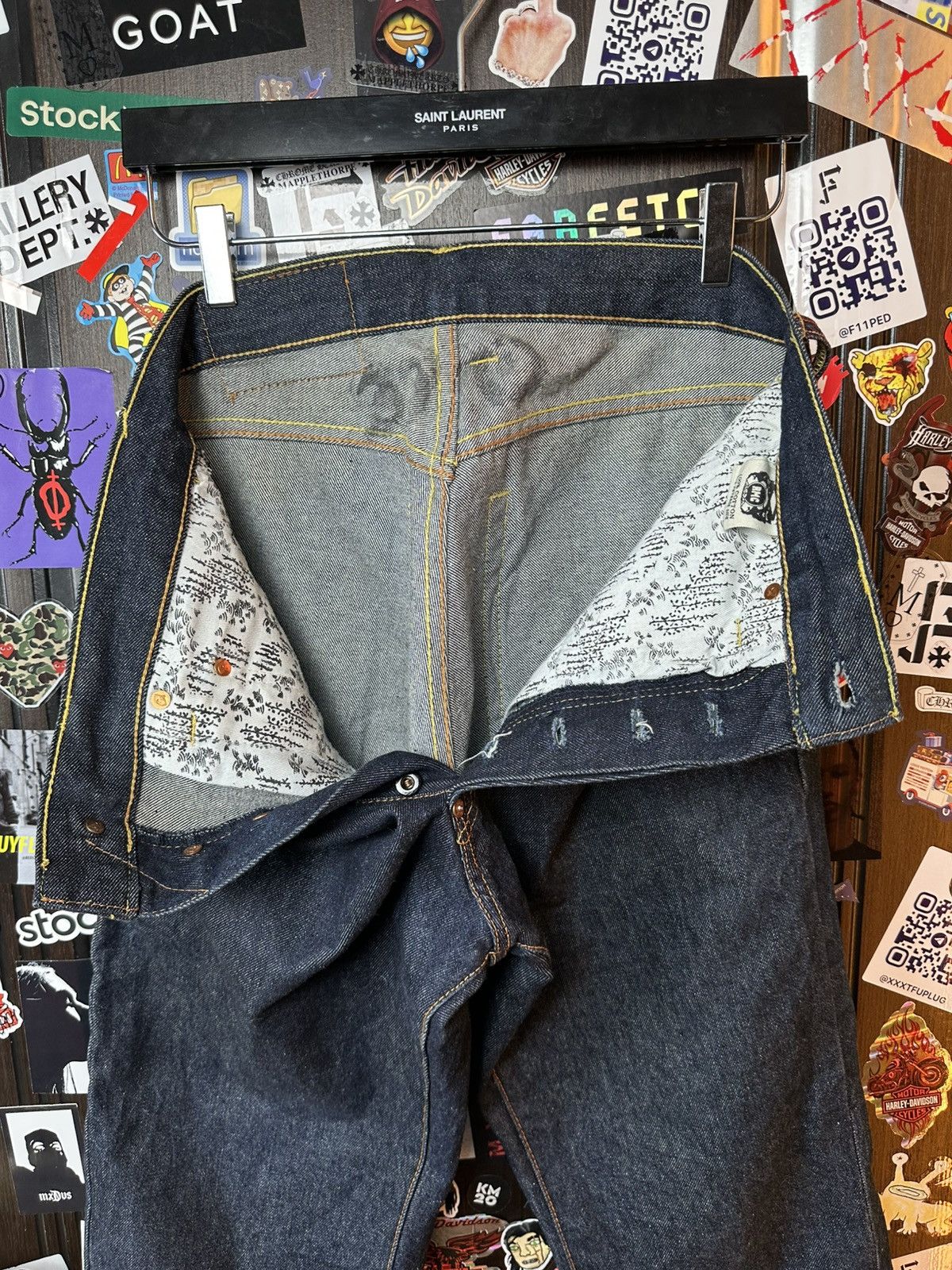 RMC Jeans × Red Monkey RMC 2008 “Erotic Ukiyo-e Collection” 1001 Archive Denim Size US 30 / EU 46 - 9 Thumbnail