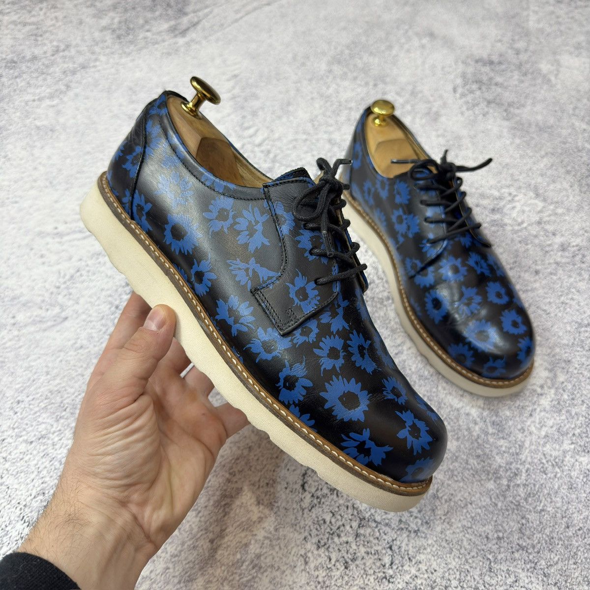 Designer × Soulland Soulland Mens Leather Derbies US9 UK8 EU42 27cm Size US 9 / EU 42 - 6 Thumbnail