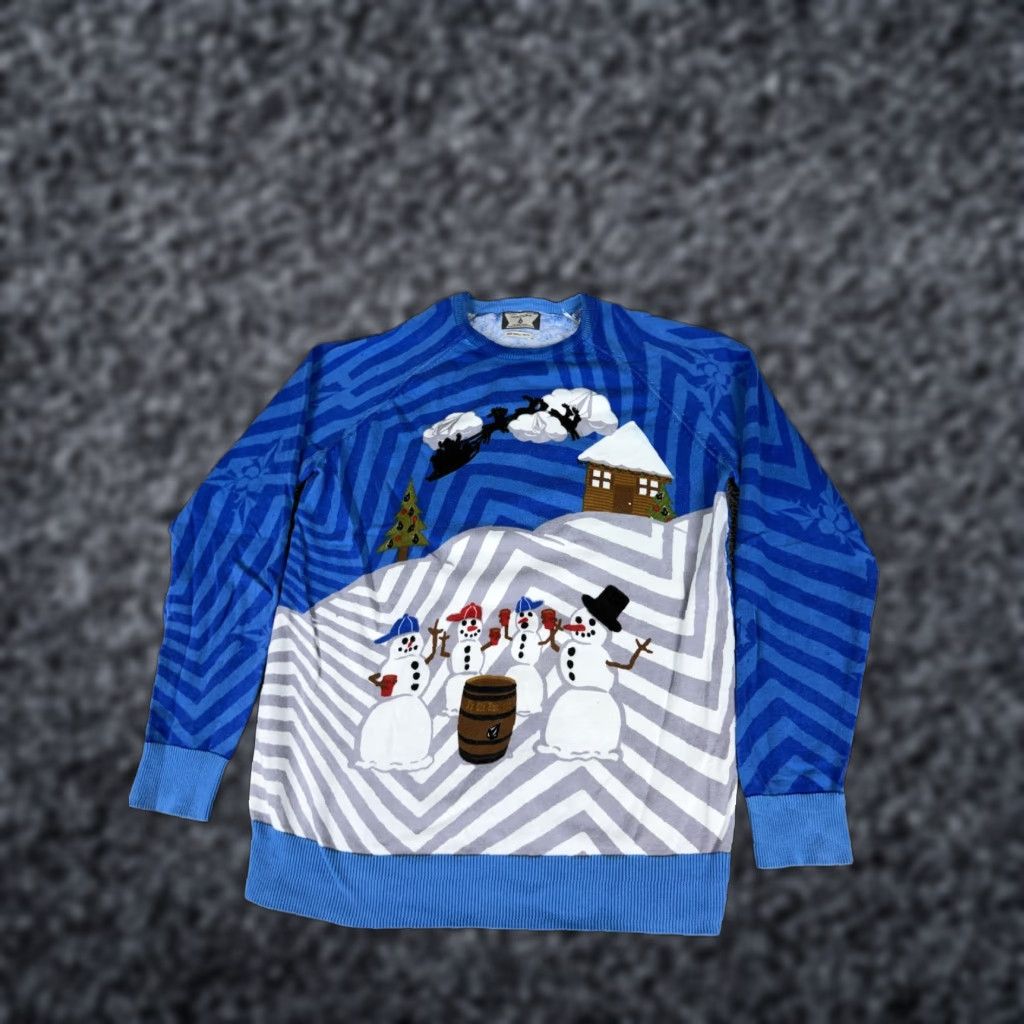 Volcom Volcom Sweater Mens Small Blue Snowman Santa Christmas Ugly Pullover Size US S / EU 44-46 / 1 - 1 Thumbnail