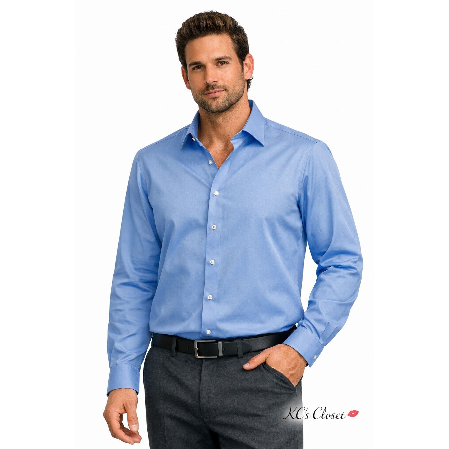 Van Heusen Van Heusen Ultra Wrinkle Free Slim Fit Stretch Sz L Size US L / EU 52-54 / 3 - 1 Thumbnail