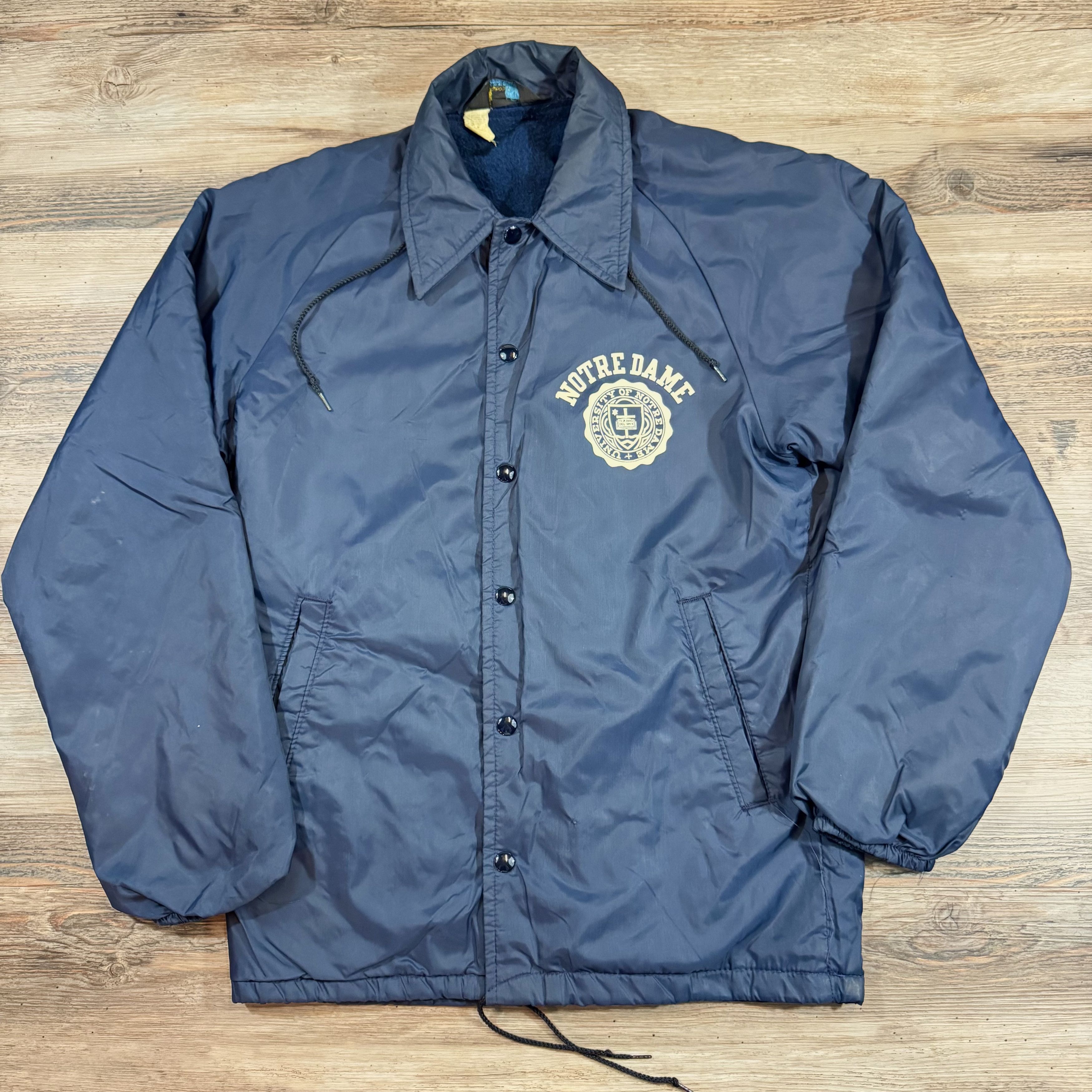 Champion × NCAA × Vintage Rare 60s VTG NOTRE DAME Champion Running Man Coaches Jacket Size US S / EU 44-46 / 1 - 1 Thumbnail