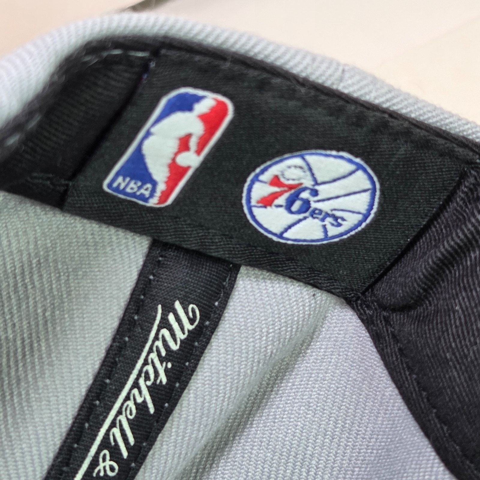 Mitchell & Ness Philadelphia 76ers Mitchell & Ness Snapback Hat Gray & Blue Size ONE SIZE - 9 Thumbnail