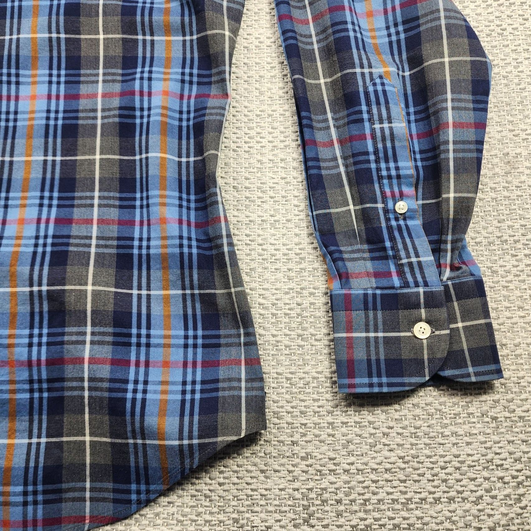 Vintage Sam Malouf Shirt Mens XL Plaid Button Down Long Sleeve Luxury Made in Romania Size US XL / EU 56 / 4 - 2 Thumbnail