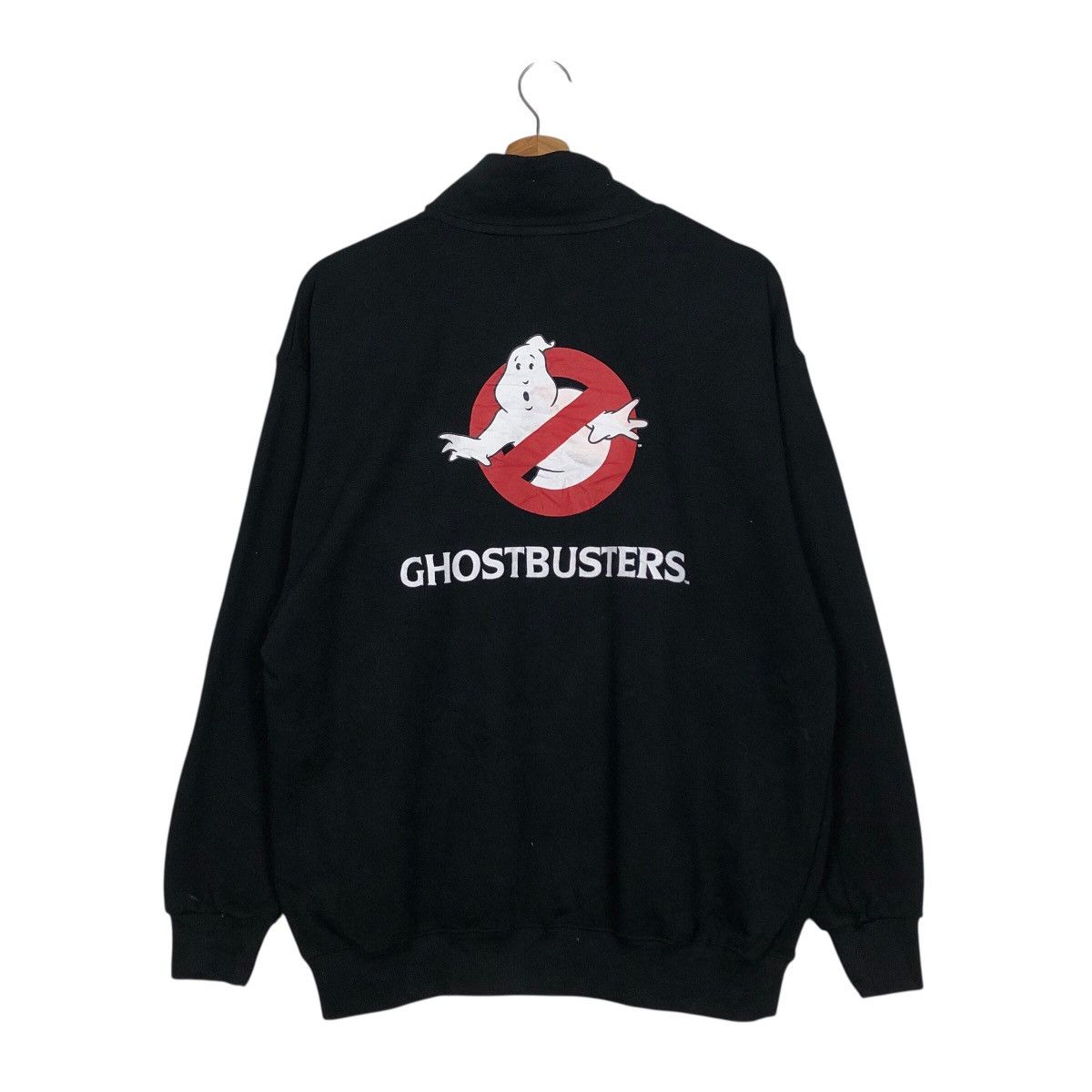 Japanese Brand Rich Black Half Zipper Collar Sweatshirt Scary Ghostbusters Size US M / EU 48-50 / 2 - 9 Thumbnail