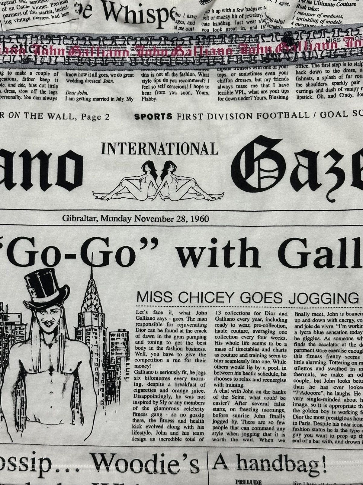 【John Galliano】Newspaper Camisole John Galliano Newspaper Print Camisole