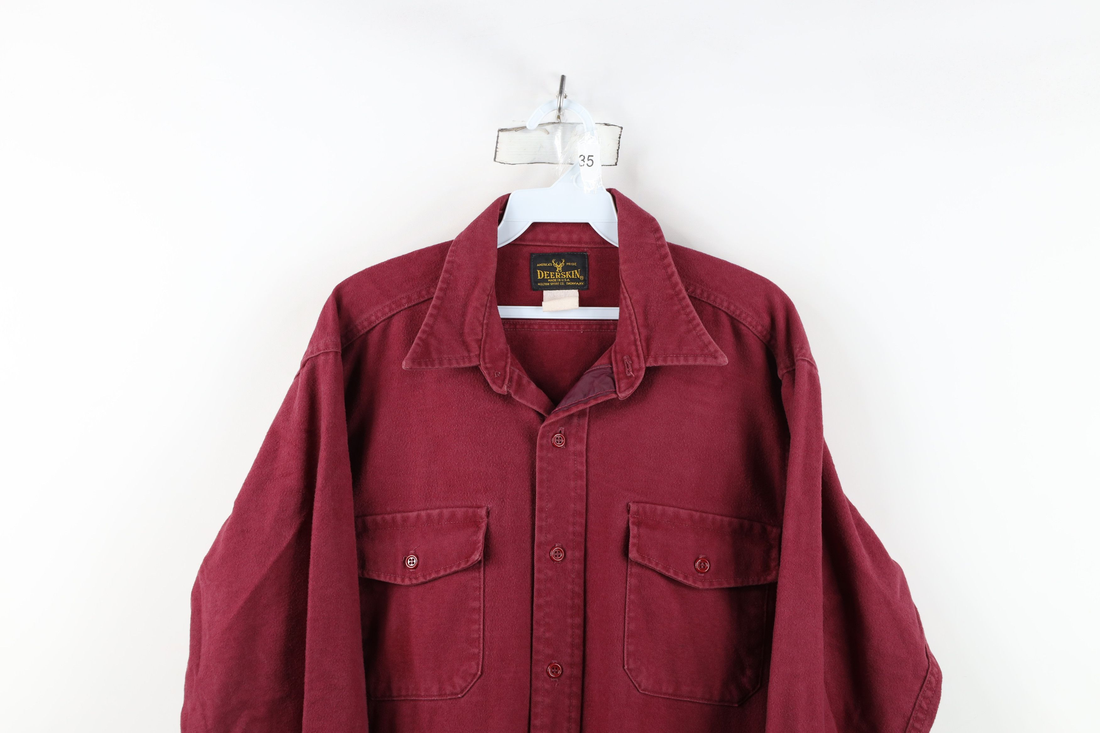 Vintage Vintage 70s Streetwear Chamois Cloth Button Shirt USA Size US L / EU 52-54 / 3 - 2 Thumbnail
