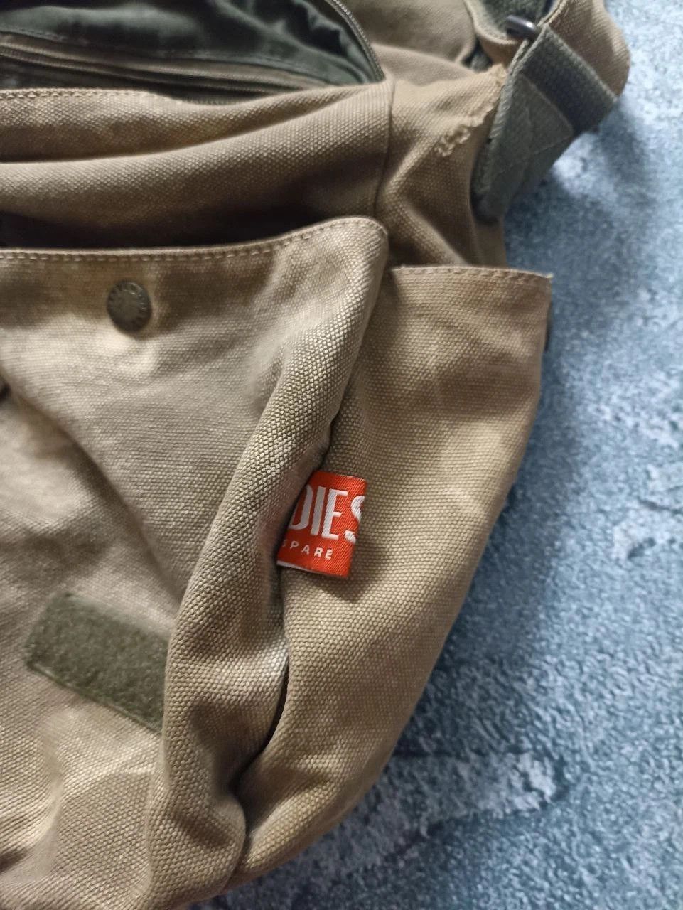 Diesel DIESEL 90S ARCHIVE MILITARY DISTRESSED COTTON BAG Khaki Used Size ONE SIZE - 11 Thumbnail
