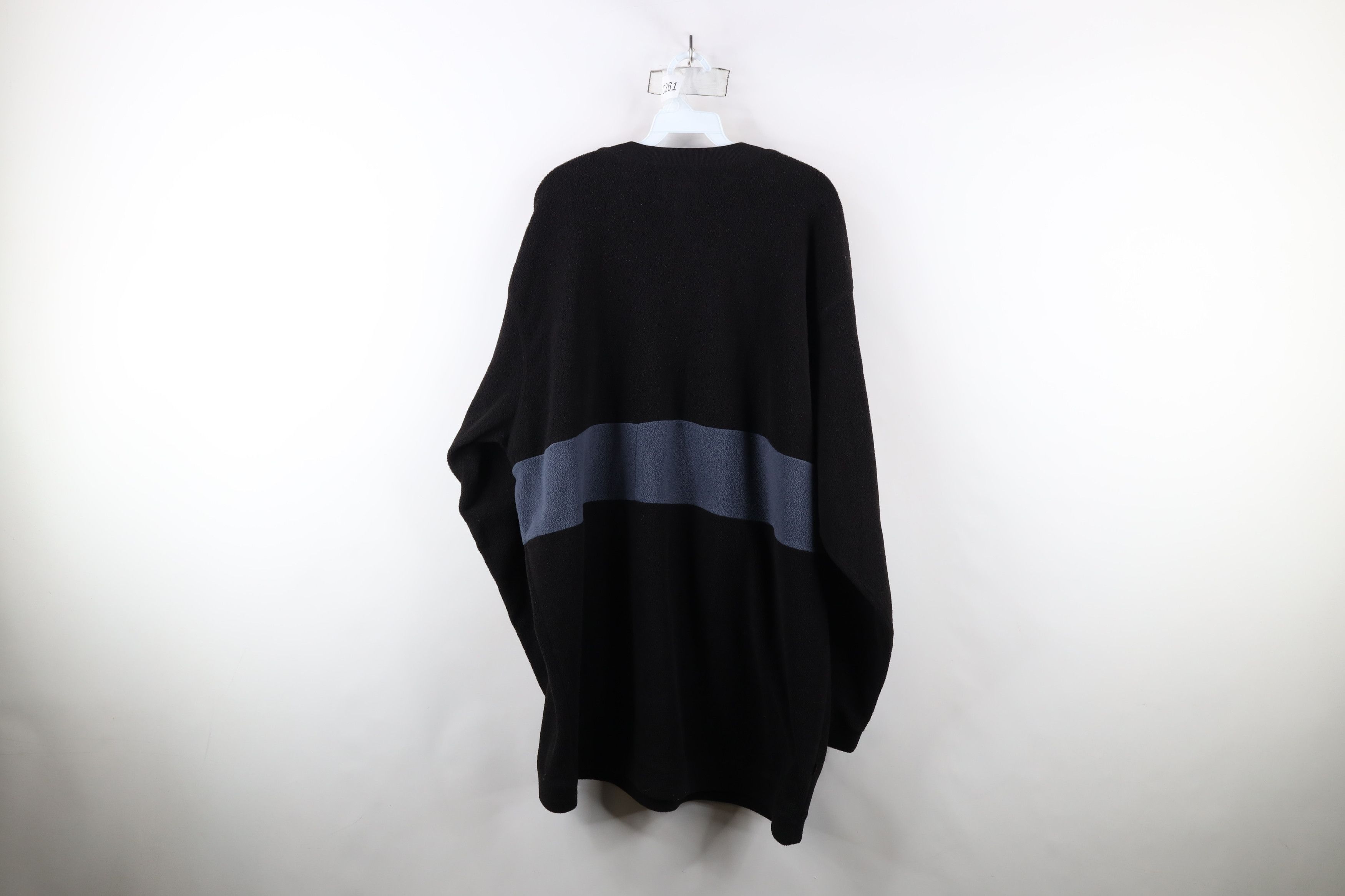 Vintage × Woolrich Woolen Mills Vintage 90s Woolrich Block Fleece Crewneck Sweatshirt Black Size US XXL / EU 58 / 5 - 12 Thumbnail