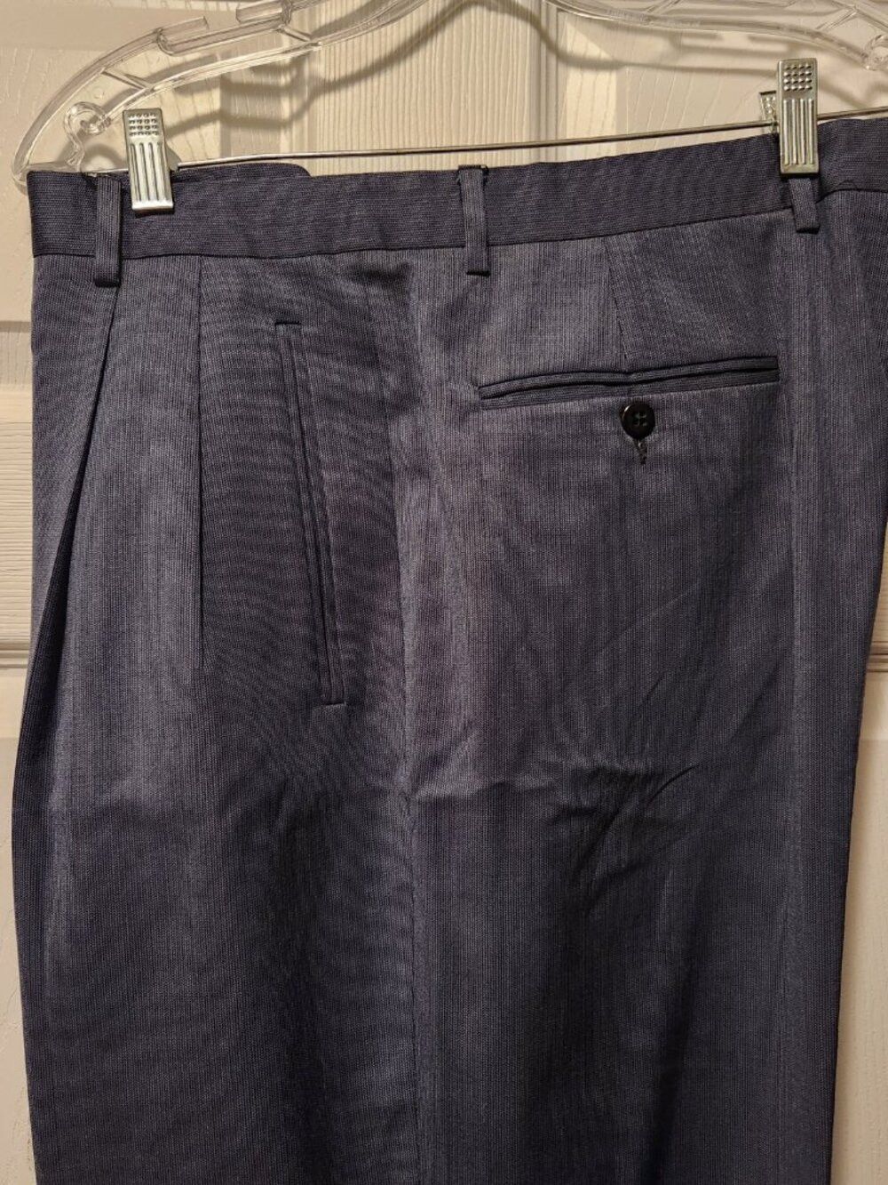 Zanella zanella for Nordstrom men's blue 100%wool dress pants 36/29 Size 36R - 4 Thumbnail