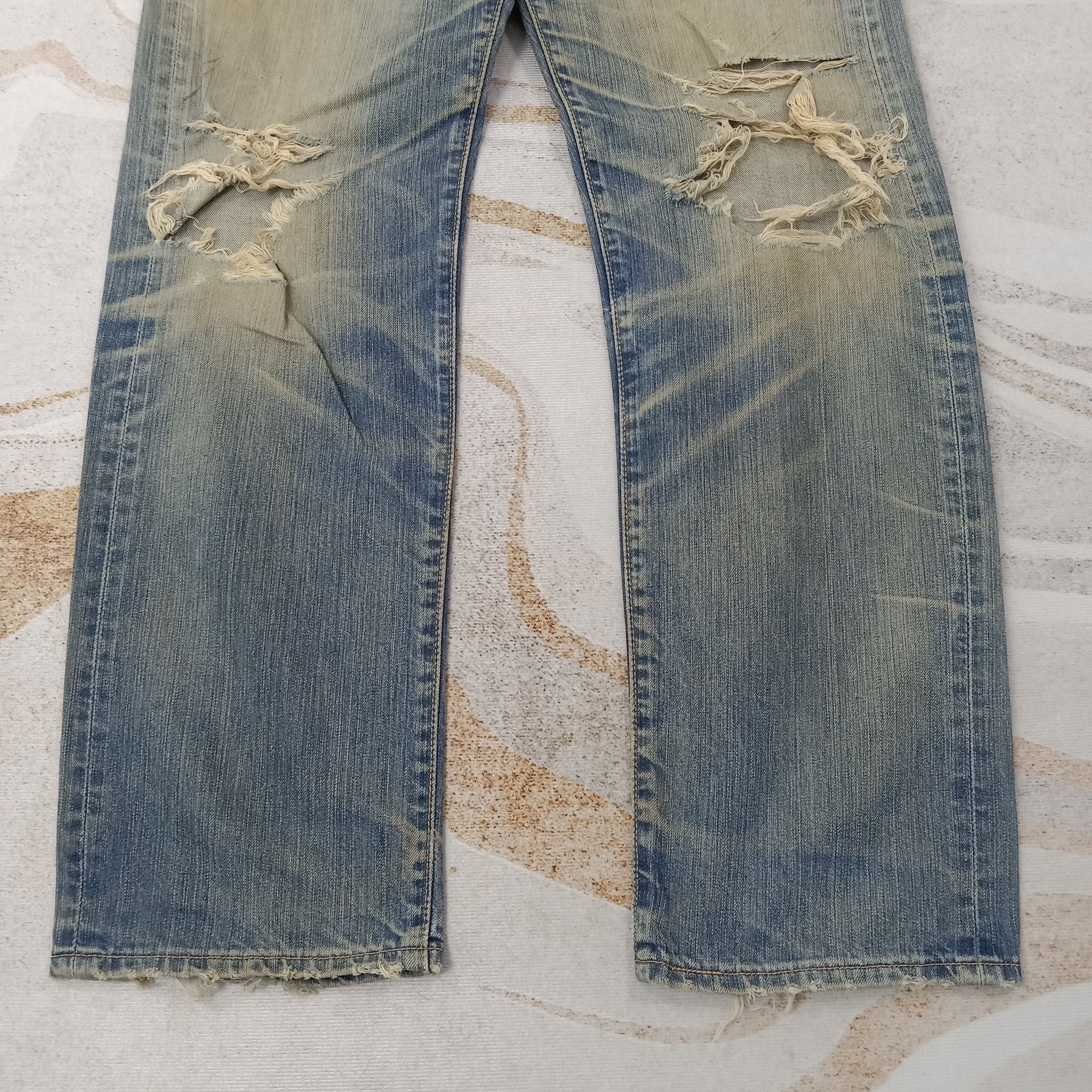 Levi's Levi's 501 Distressed Grunge Denim Jeans C258N22 Size US 31 - 4 Thumbnail