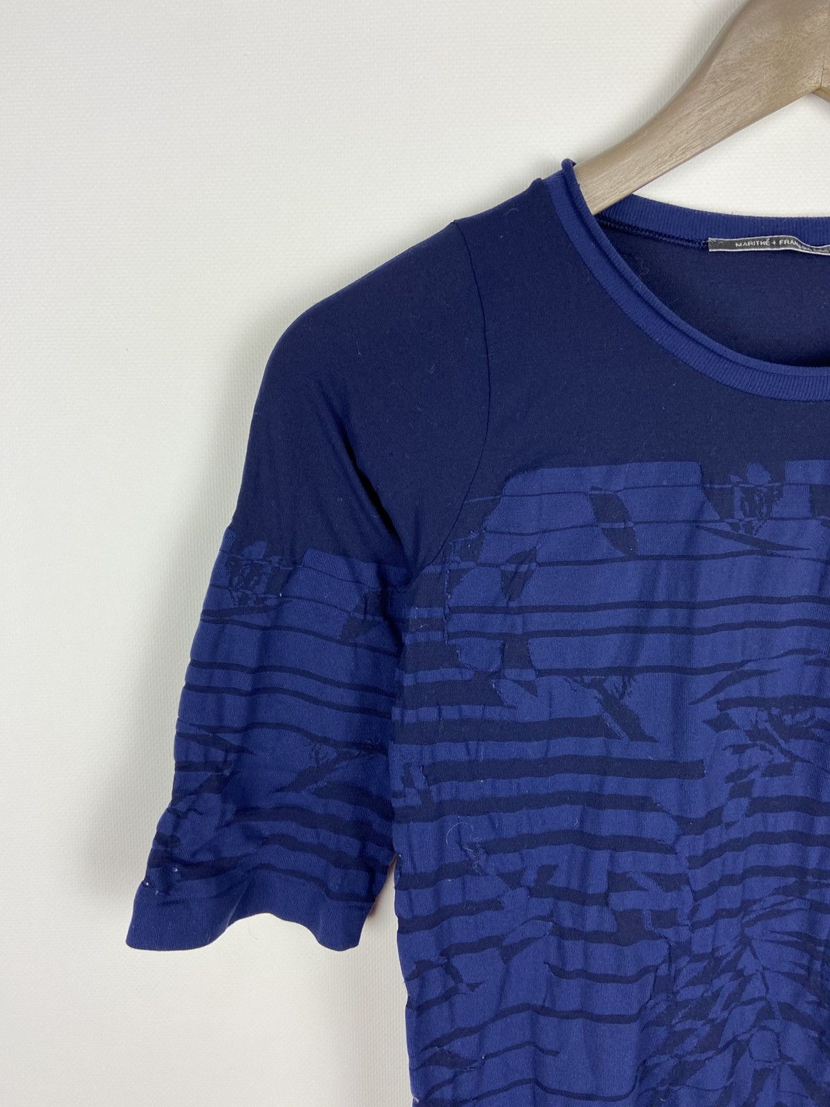Designer × Marithe + Francois Girbaud Marithe Francois Girbaud Blue Skinny Top T-Shirt Womens Size S / US 4 / IT 40 - 4 Thumbnail