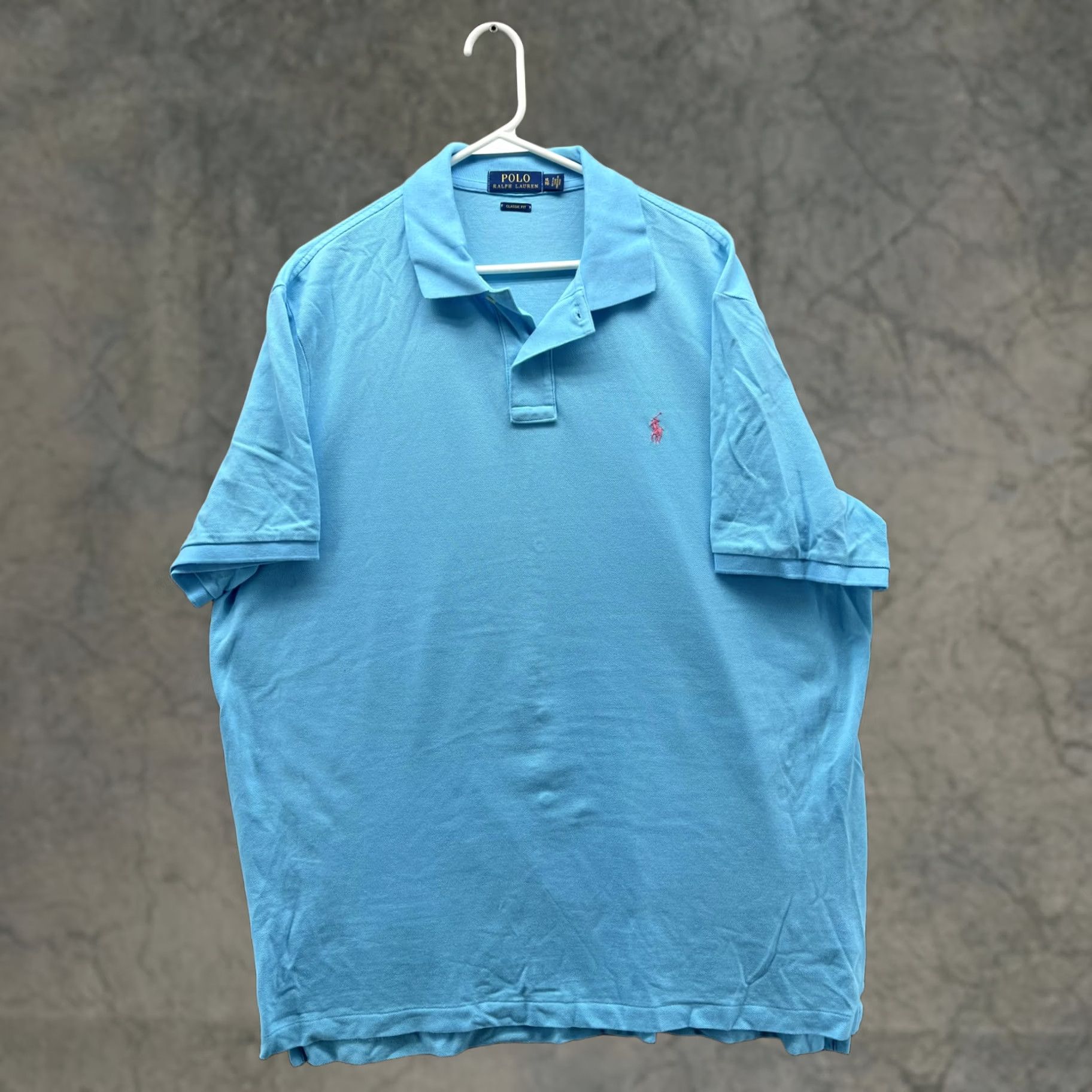 Polo Ralph Lauren Polo Ralph Lauren Polo Shirt Mens XL Blue Solid Classic Fit Pony Logo Casual Shirt Size US XL / EU 56 / 4 - 1 Thumbnail