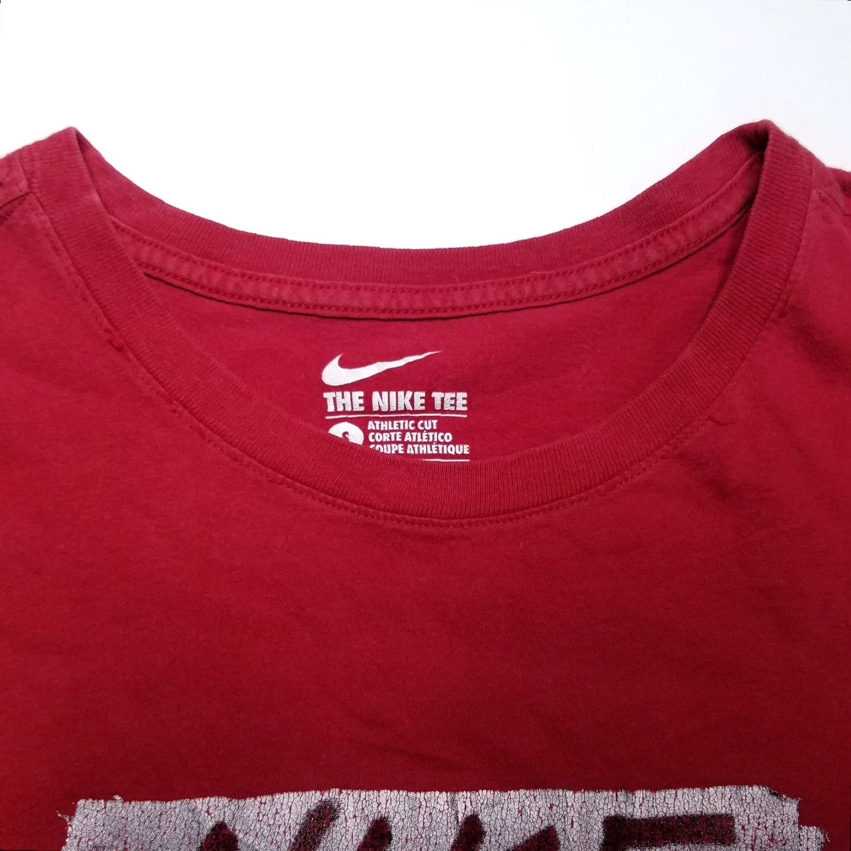 Nike Nike Football Graphic T-Shirt - Red - Adult Small - Crew Neck - Short Sleeve - Nike Brand - Unisex Mens Womens - Used Size US S / EU 44-46 / 1 - 3 Thumbnail