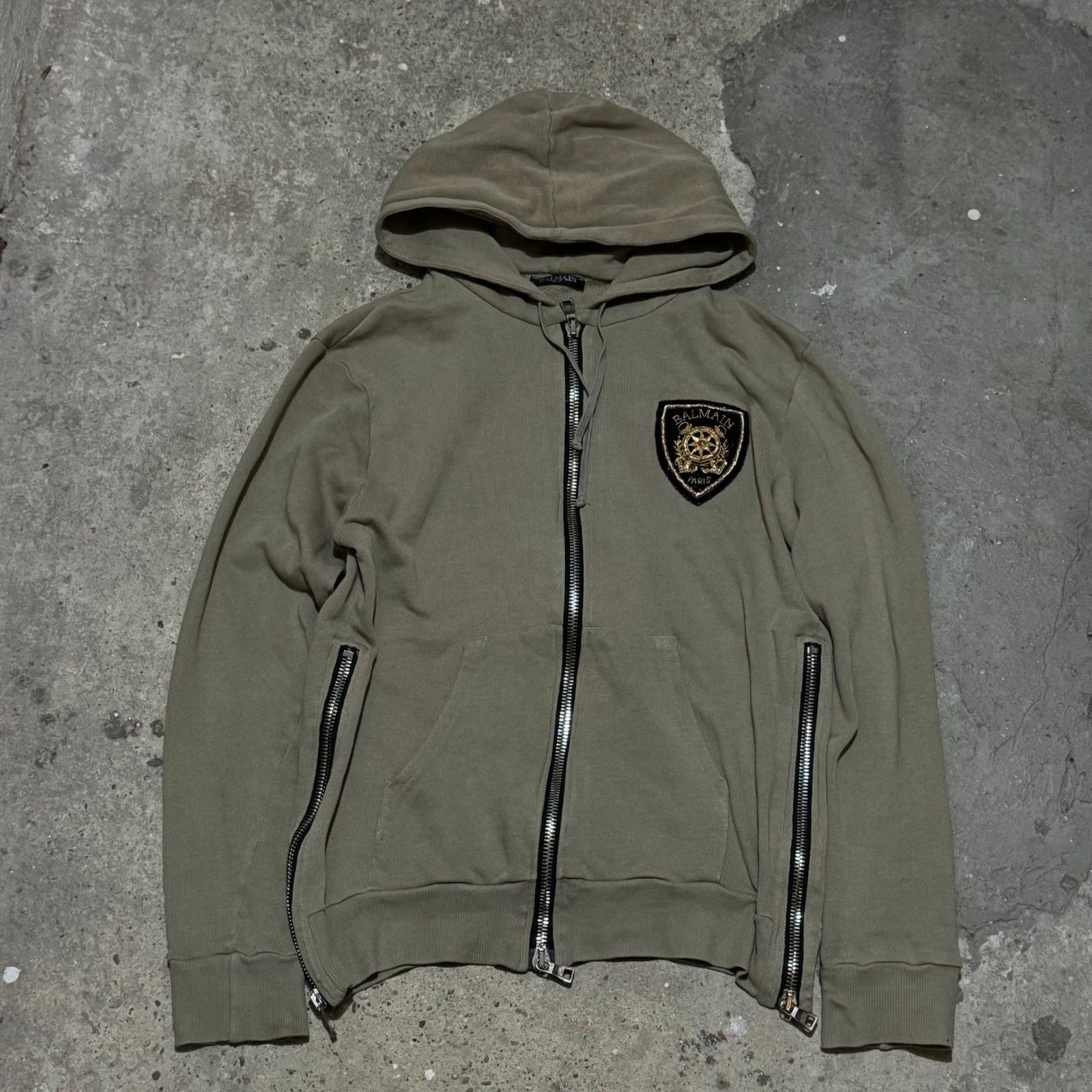 Balmain Balmain Ss/11 graffiti zip up hoodie | Grailed