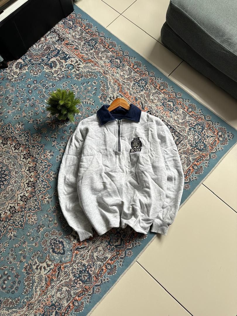 Japanese Brand × Vintage BINTAGE SUNTORY COFFEE BOSS HALFZIPPER Size US M / EU 48-50 / 2 - 1 Thumbnail