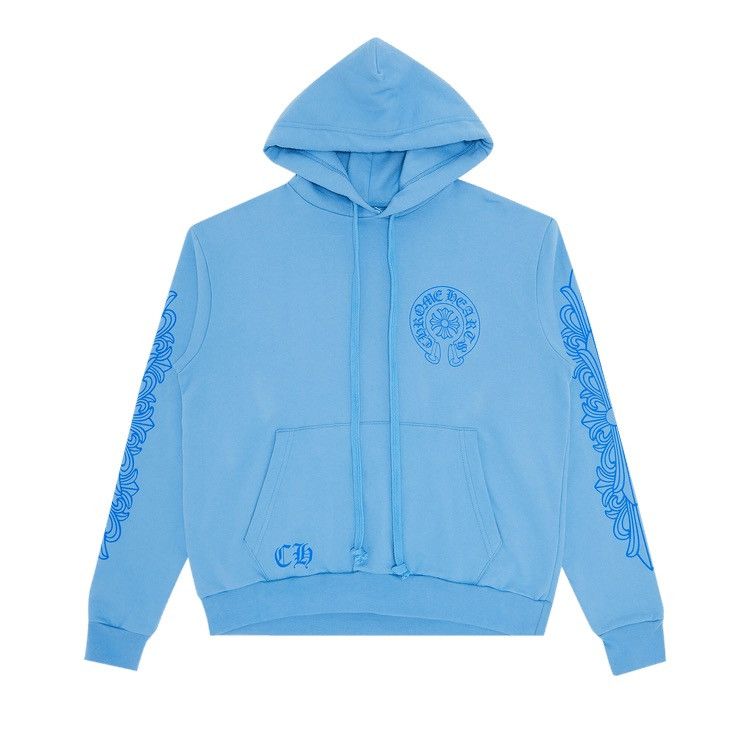 関税込 CHROME HEARTS MIAMI ART BASEL DAGGER HOODIE Chrome Hearts Art Basel Dagger Babyblue Pullover Hoodie