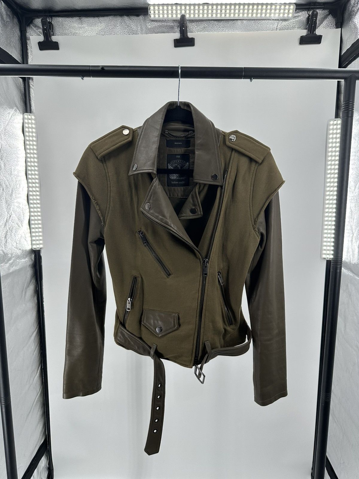 Diesel Diesel Leather Biker Jacket Size S / US 4 / IT 40 - 4 Thumbnail