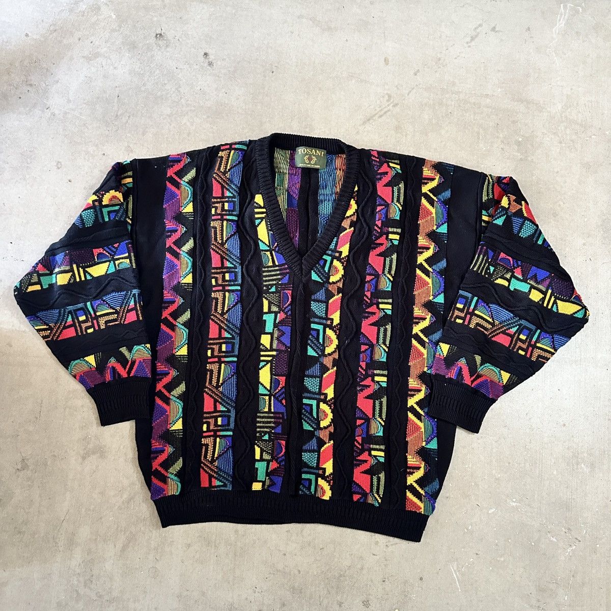 Coogi × Vintage Vintage Tosani Canada Coogi Style Sweater Men's L 3D Knit Size US L / EU 52-54 / 3 - 3 Thumbnail