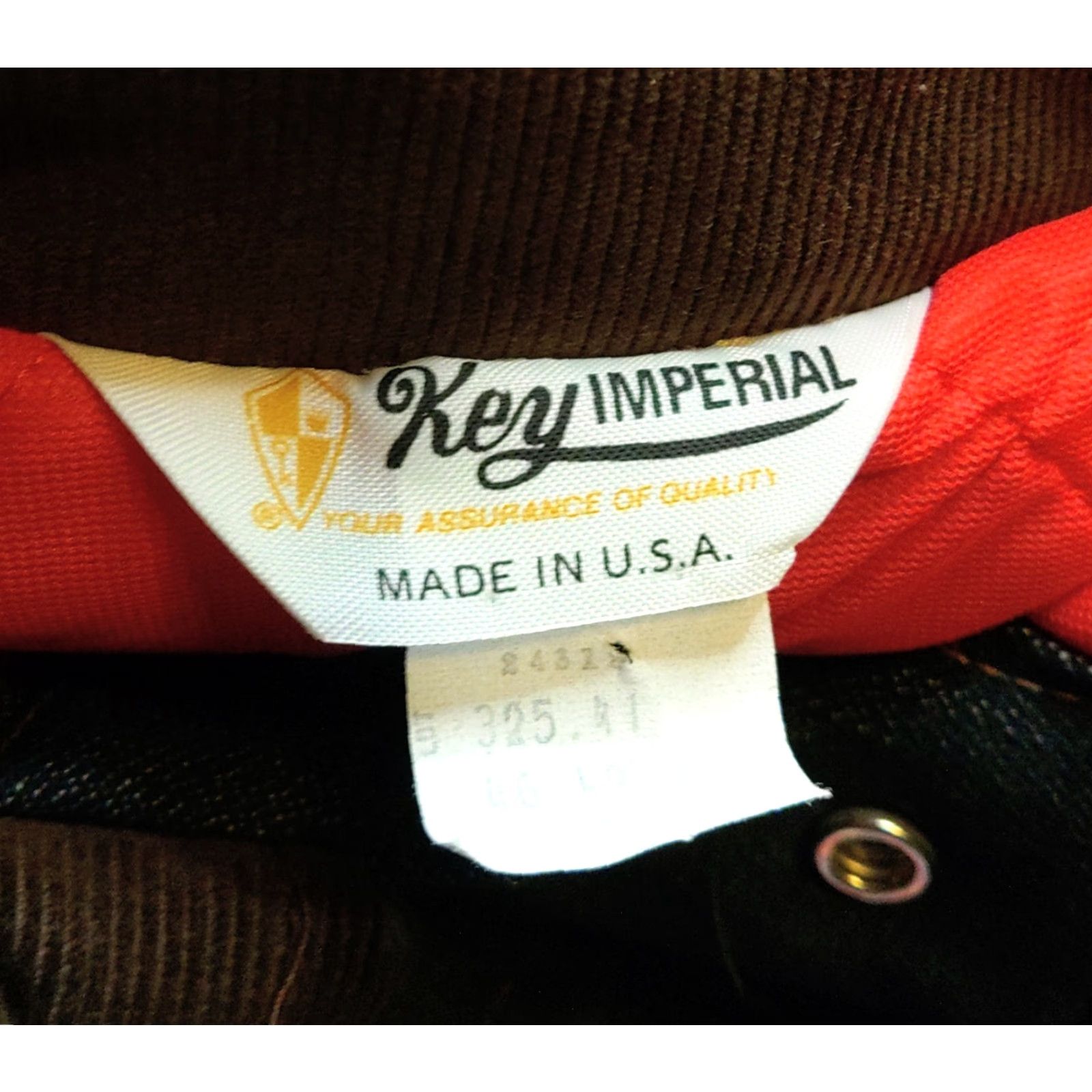 Imperial VINTAGE Key Imperial 46L Denim Trucker Jacket Blue Red Quilt Lined Work Wear XL Jacket Mens Size US 36 / EU 52 - 7 Thumbnail