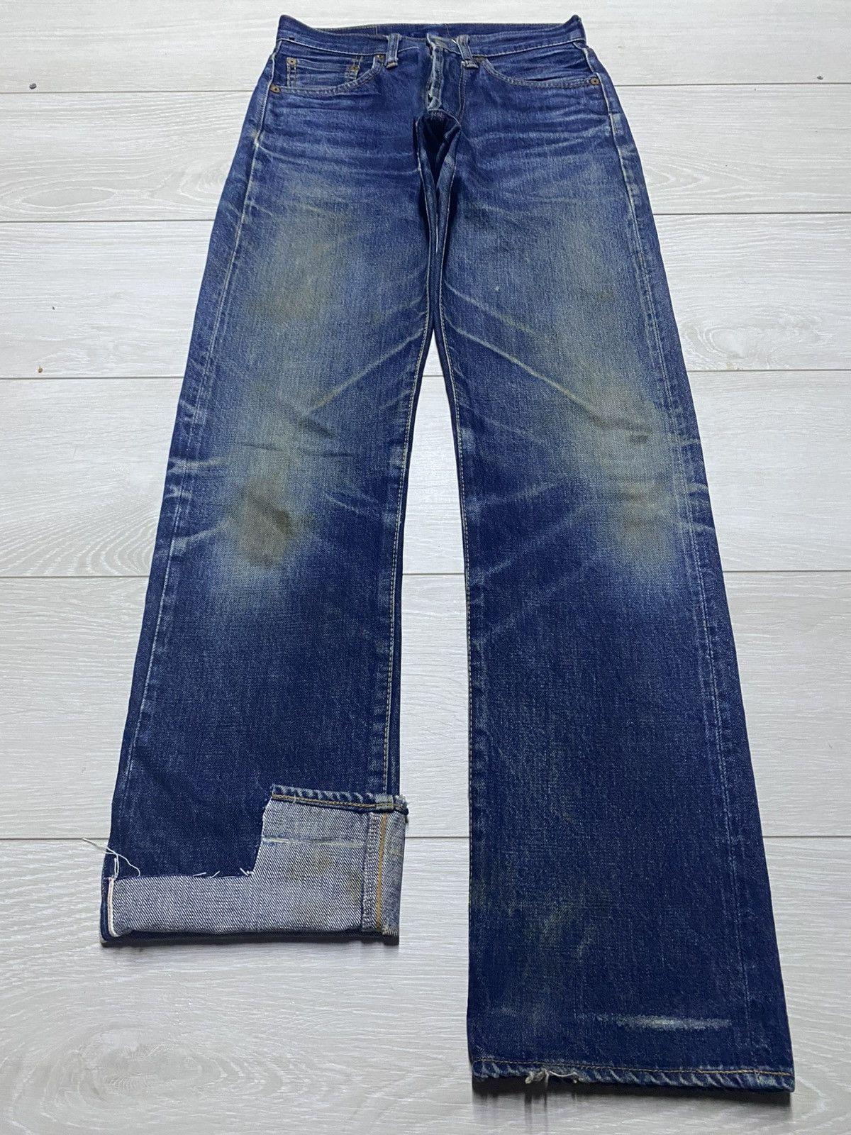 Japanese Brand Vintage Orange Helmet Dic Union Made Selvedge Jeans Size US 26 / EU 42 - 1 Thumbnail