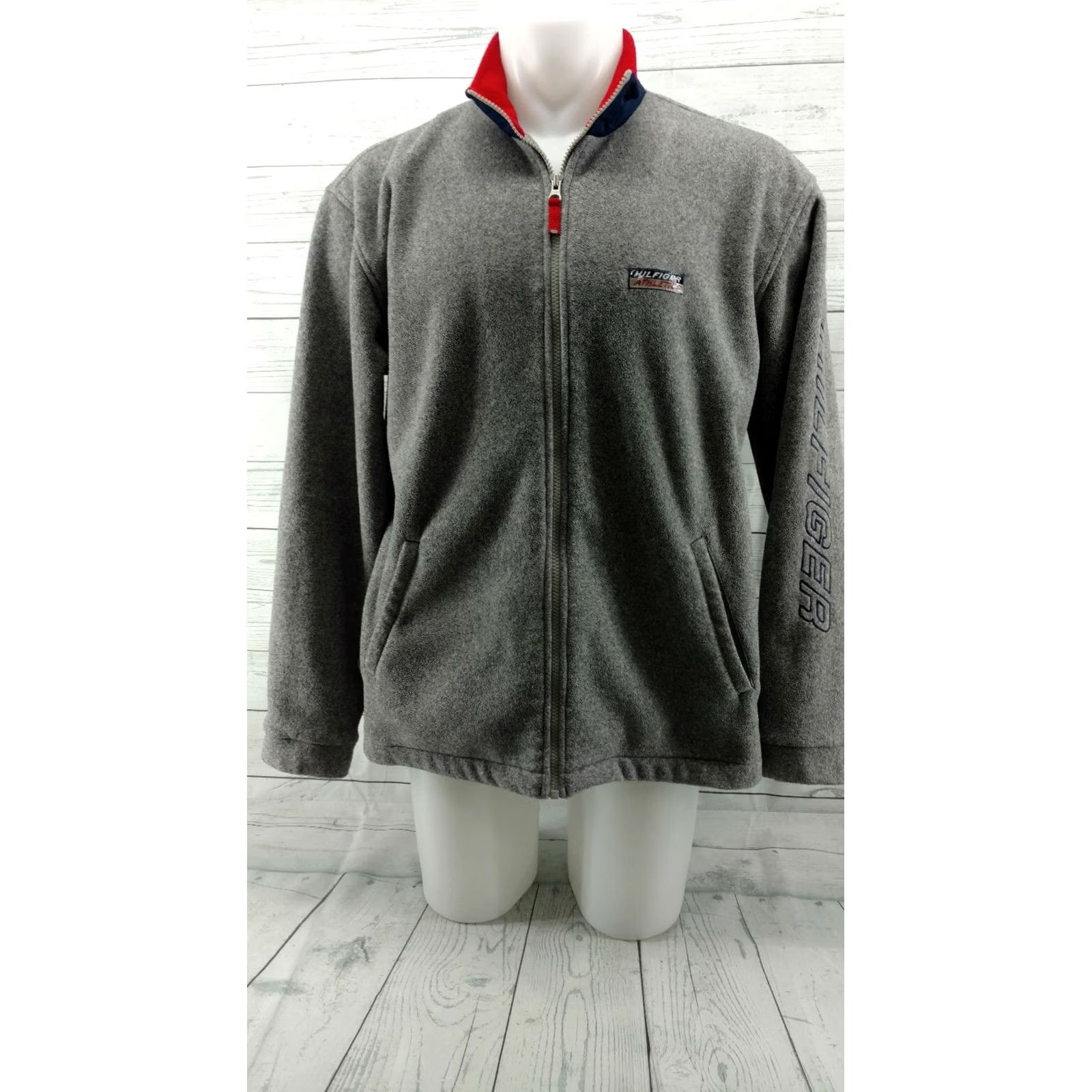 Tommy Hilfiger TOMMY HILFIGER ATHLETICS FLEECE JACKET COAT MENS XL Full Zip Size US XL / EU 56 / 4 - 3 Thumbnail