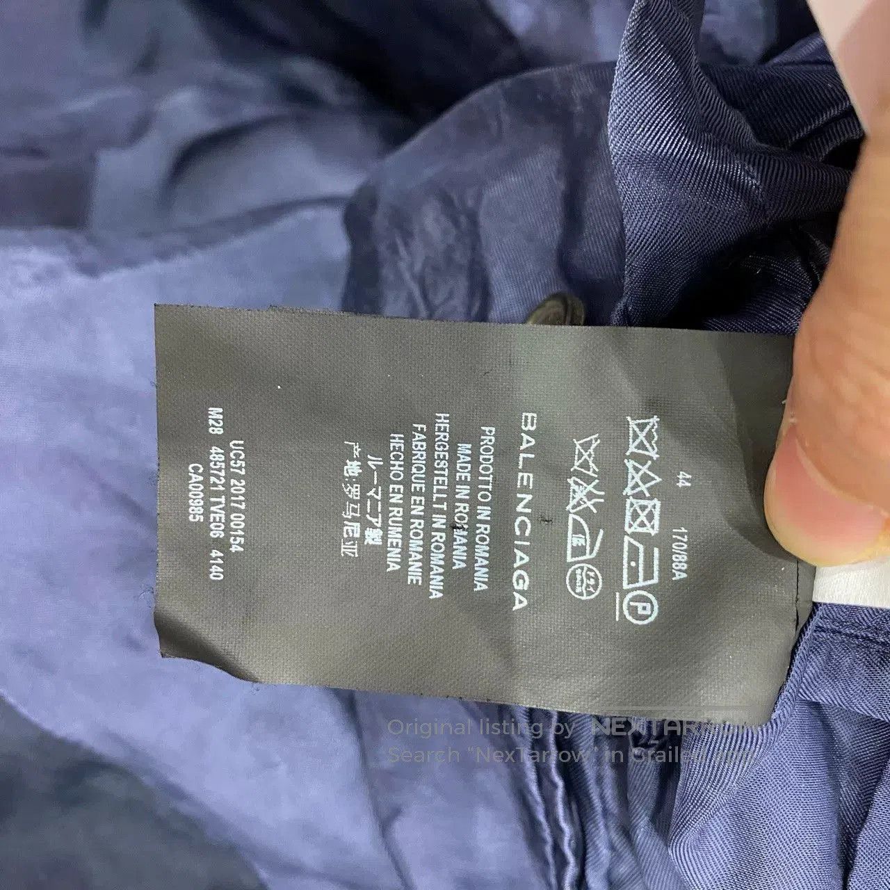 Balenciaga Balenciaga Blue Cotton Coat Outerwear. Size US M / EU 48-50 / 2 - 5 Thumbnail