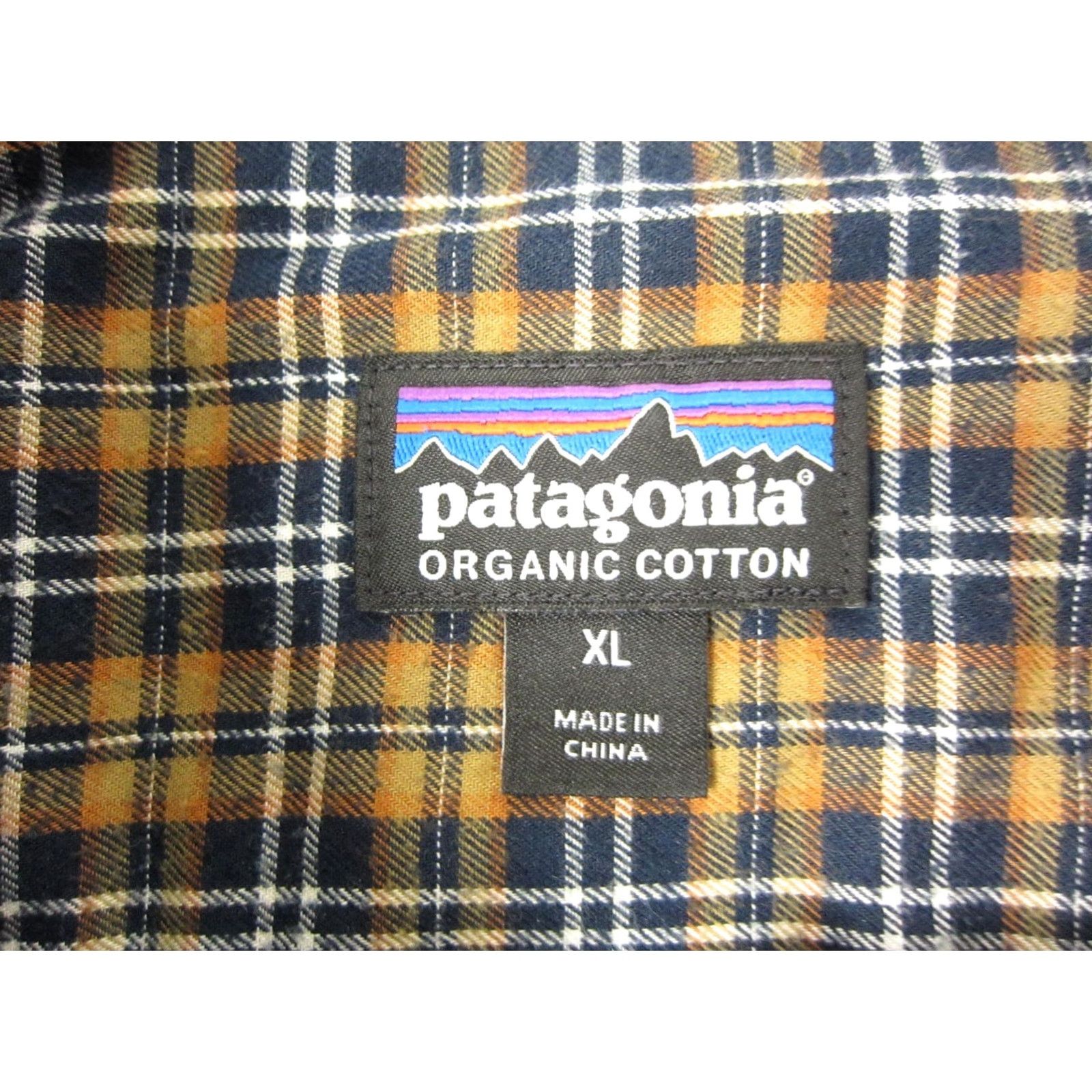 Patagonia Patagonia Shirt XL Blue Yellow Check Organic Cotton Mens Short Sleeve Button-Up Collared Size US XL / EU 56 / 4 - 3 Thumbnail