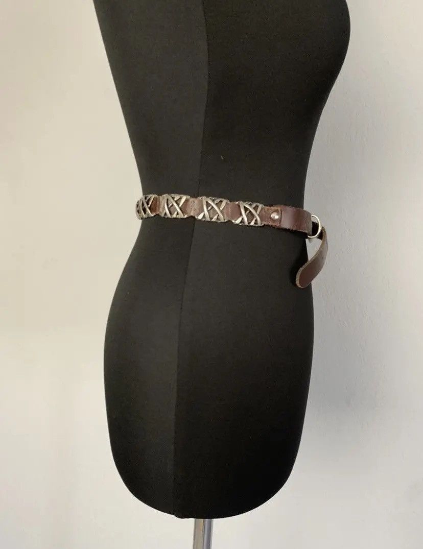 Japanese Brand × Vintage Belts Vintage Y2K Rhinestones Punk Leather Belt Japanese Size ONE SIZE - 17 Thumbnail