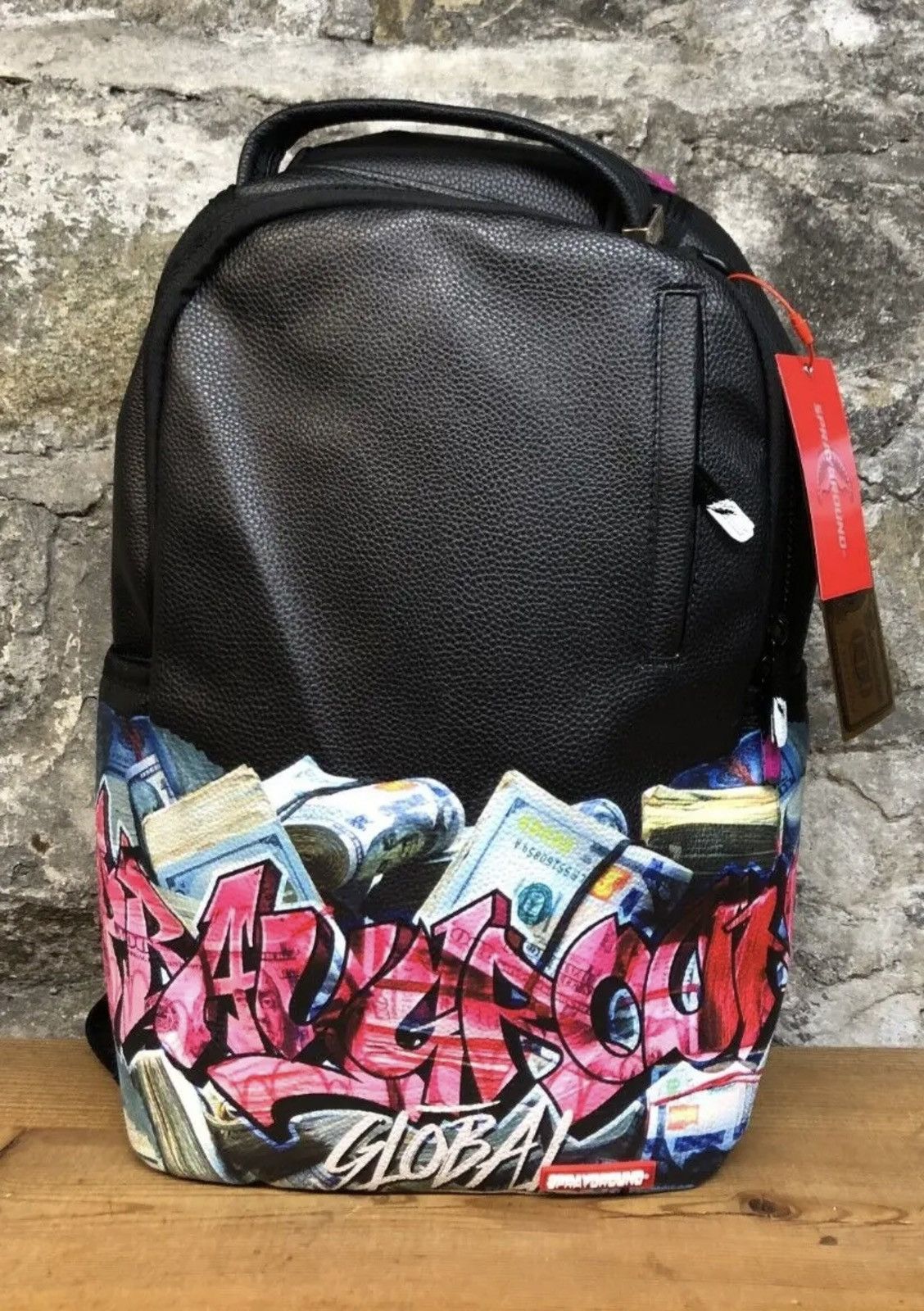 image of Sprayground Graffitti Money Stash Backpack in Black, Men's
