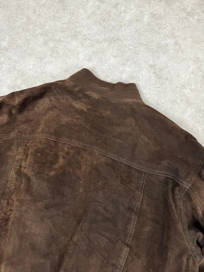 Vintage Italian Archive Brown Suede Leather Buttoned Jacket Size US L / EU 52-54 / 3 - 6 Thumbnail