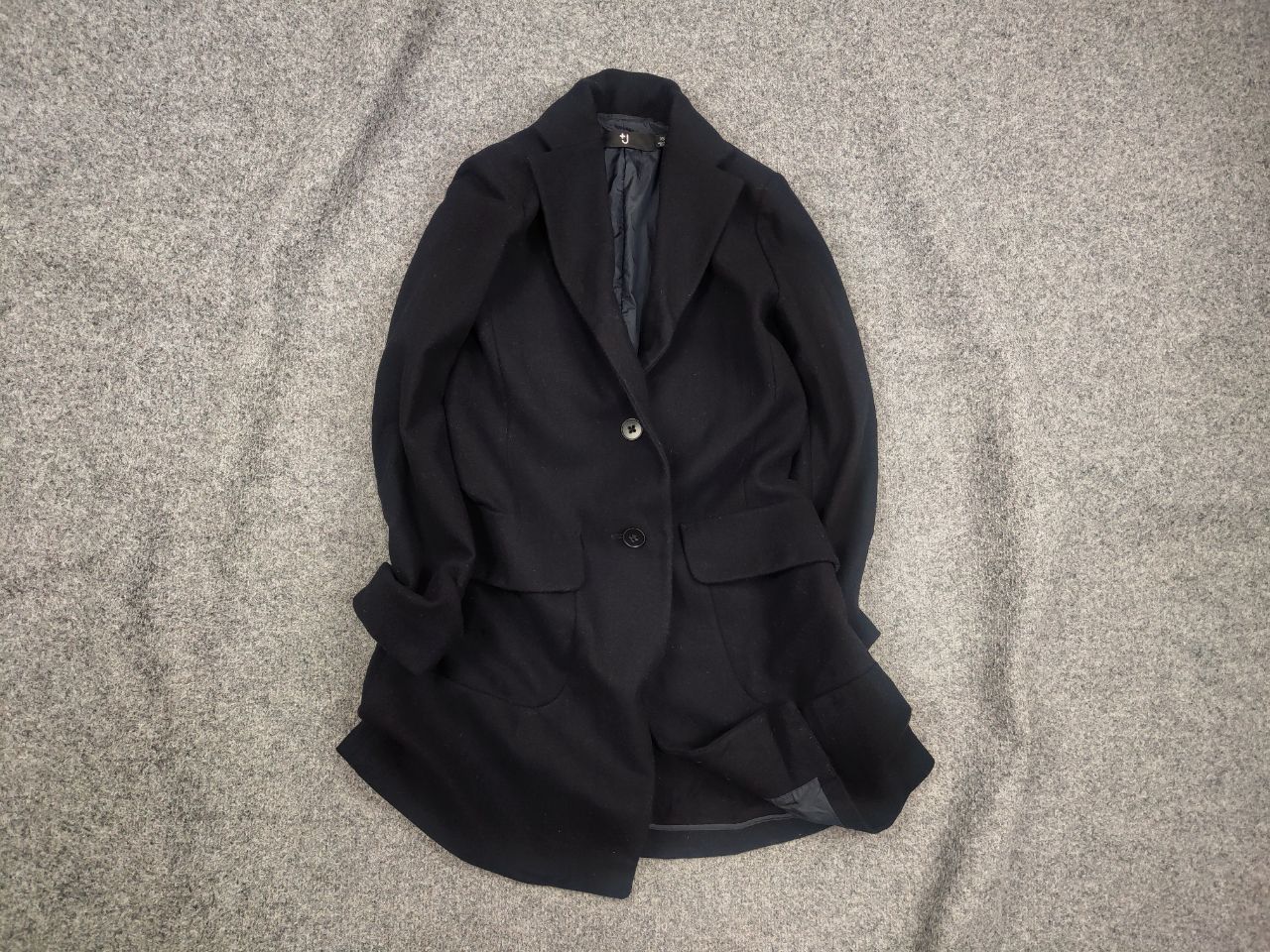 Jil Sander Jil Sander +J x Uniqlo Navy blue Wool Coat Womens Jacket Size S / US 4 / IT 40 - 1 Thumbnail