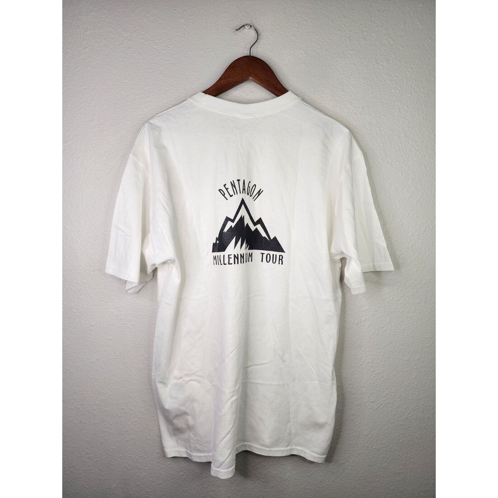 Vintage Vintage Pentagon Shirt Millennium Tour Large Tee VTG 1990s Size US L / EU 52-54 / 3 - 1 Thumbnail