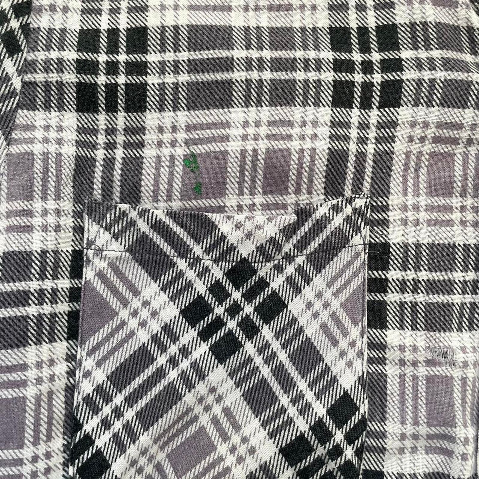 Vintage Vintage Black & White Plaid Flannel Shirt Size US L / EU 52-54 / 3 - 4 Thumbnail