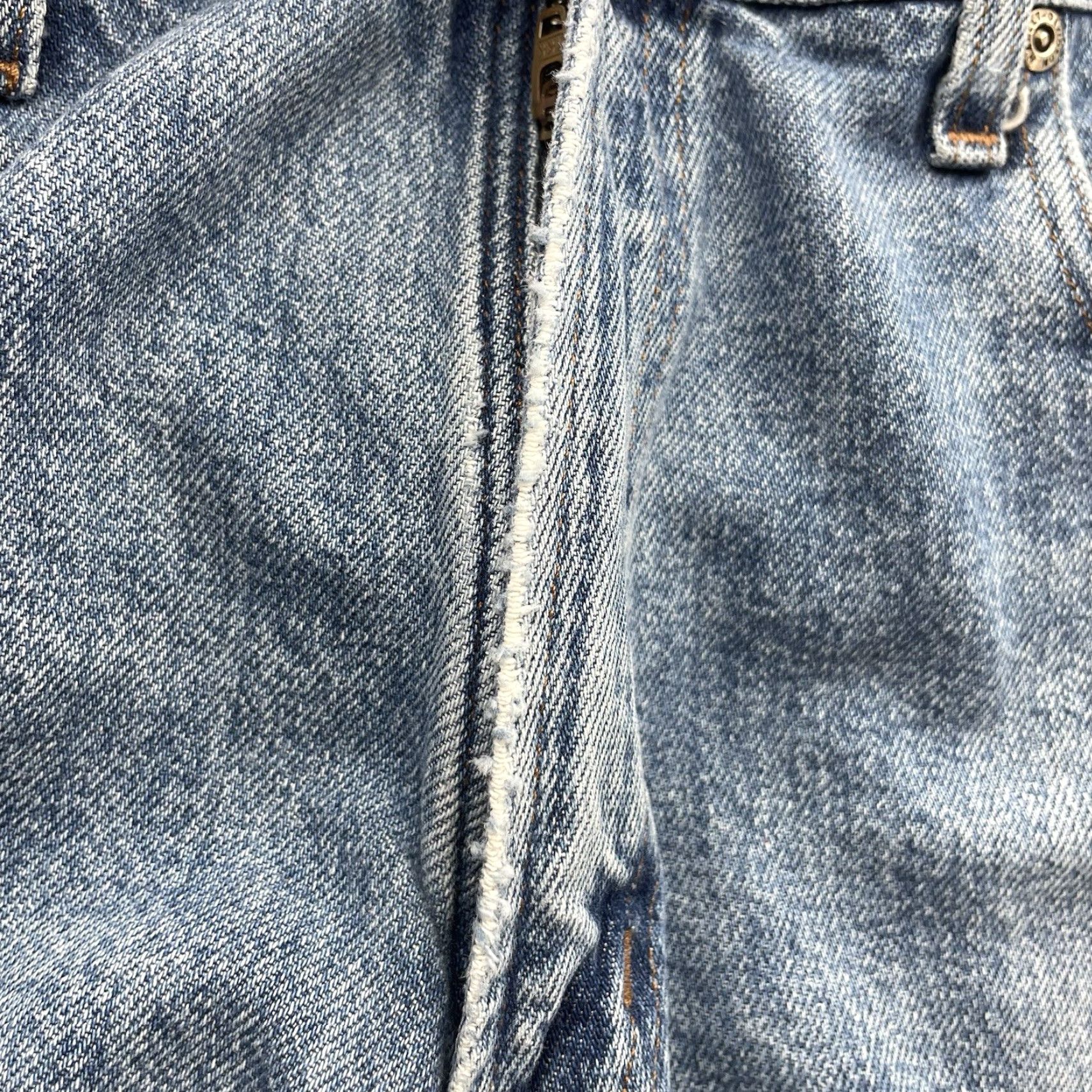 Harley Davidson Harley-Davidson Jeans Mens 34x25.5 Cropped Wide Leg Light Blue Denim 5-Pocket Straight Relaxed Regular Adult Mens Jeans Size US 34 / EU 50 - 5 Thumbnail