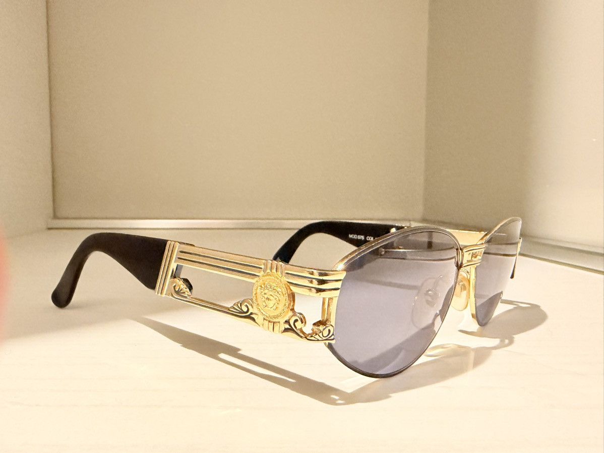 Versace Gianni varsace S75 col.16L gold black man sunglasses vintage Size ONE SIZE - 4 Thumbnail